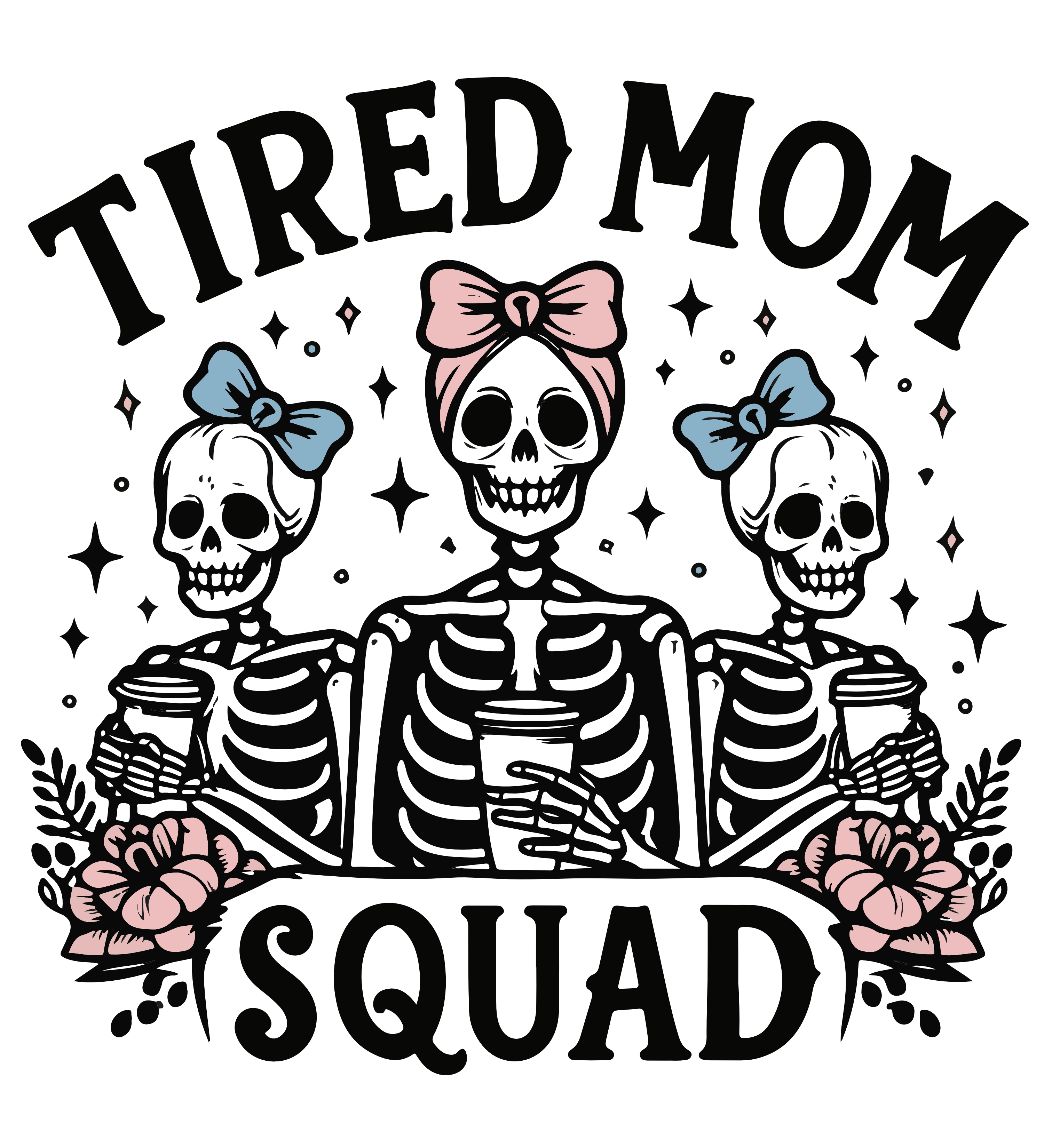Tired Mom Squad DTF print/Tee