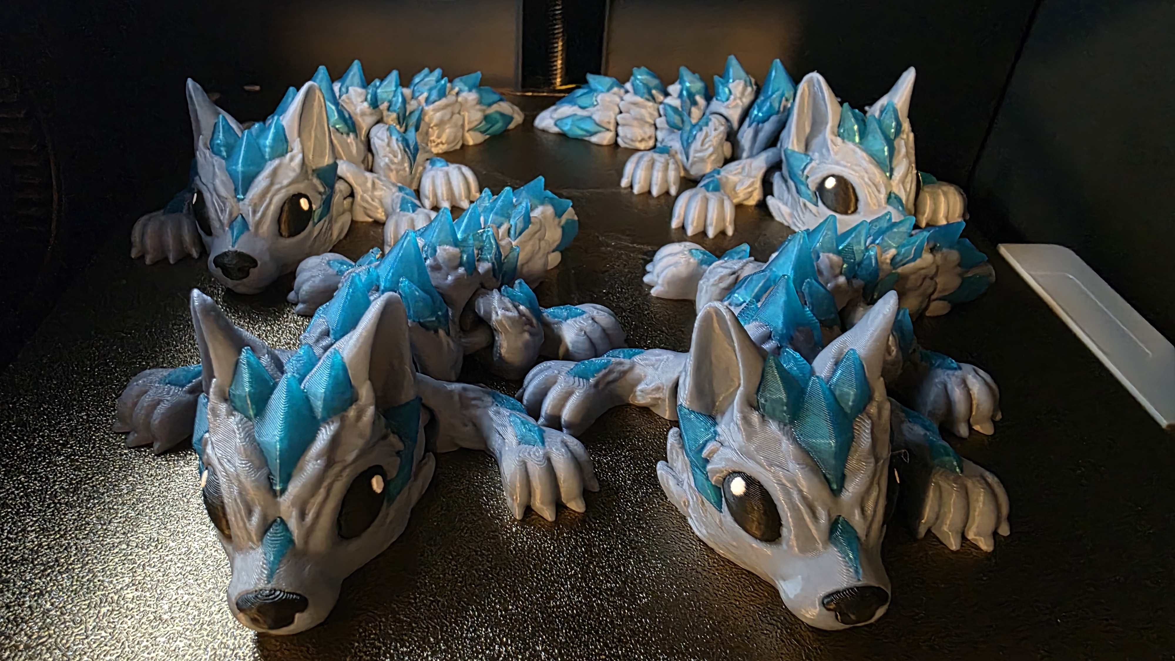 3D Printed Articulated Wolf Figurine