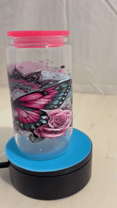 Butterfly Glass Can Cup