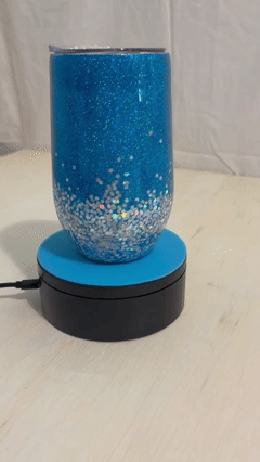 Blue Silver Resin Wine Tumbler