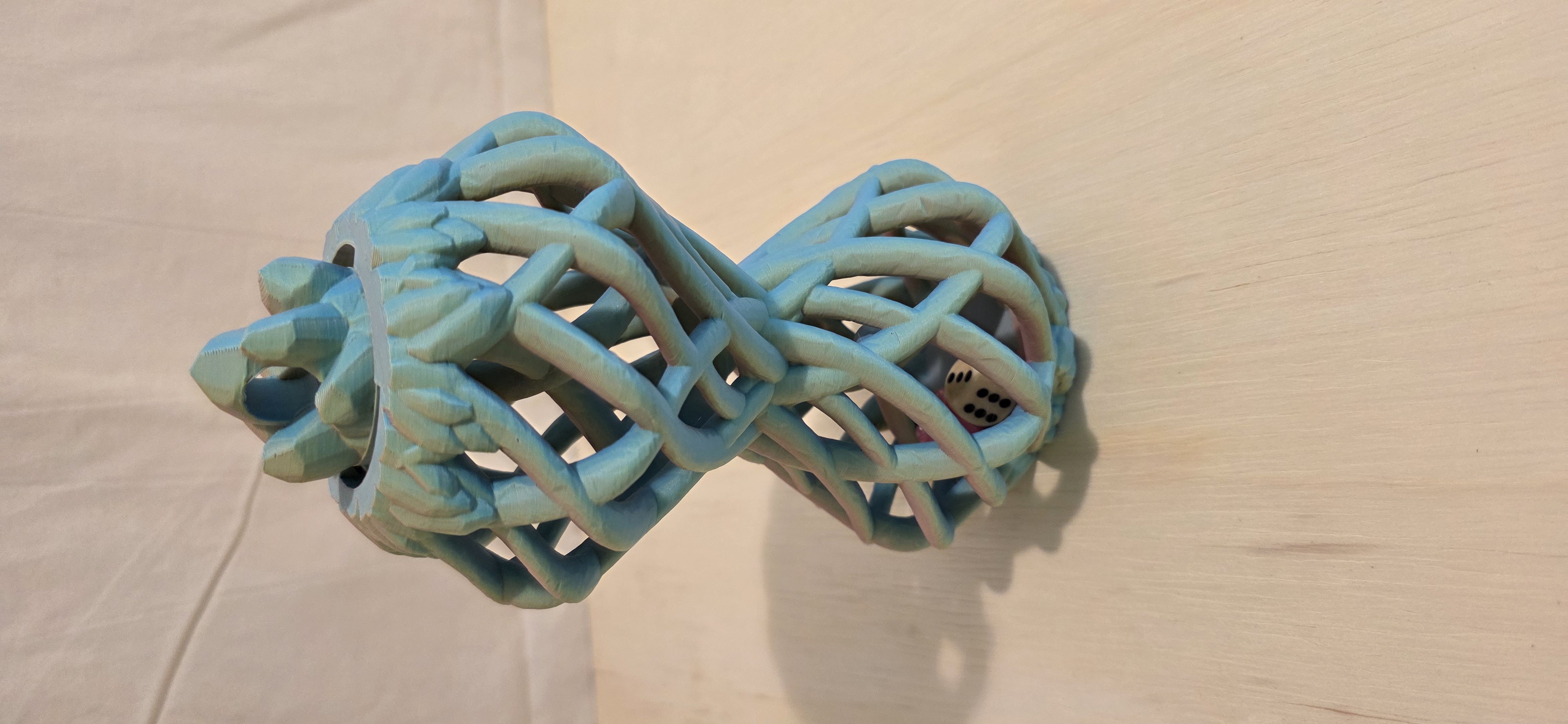 Twisted Hourglass Dice Tower and Holder