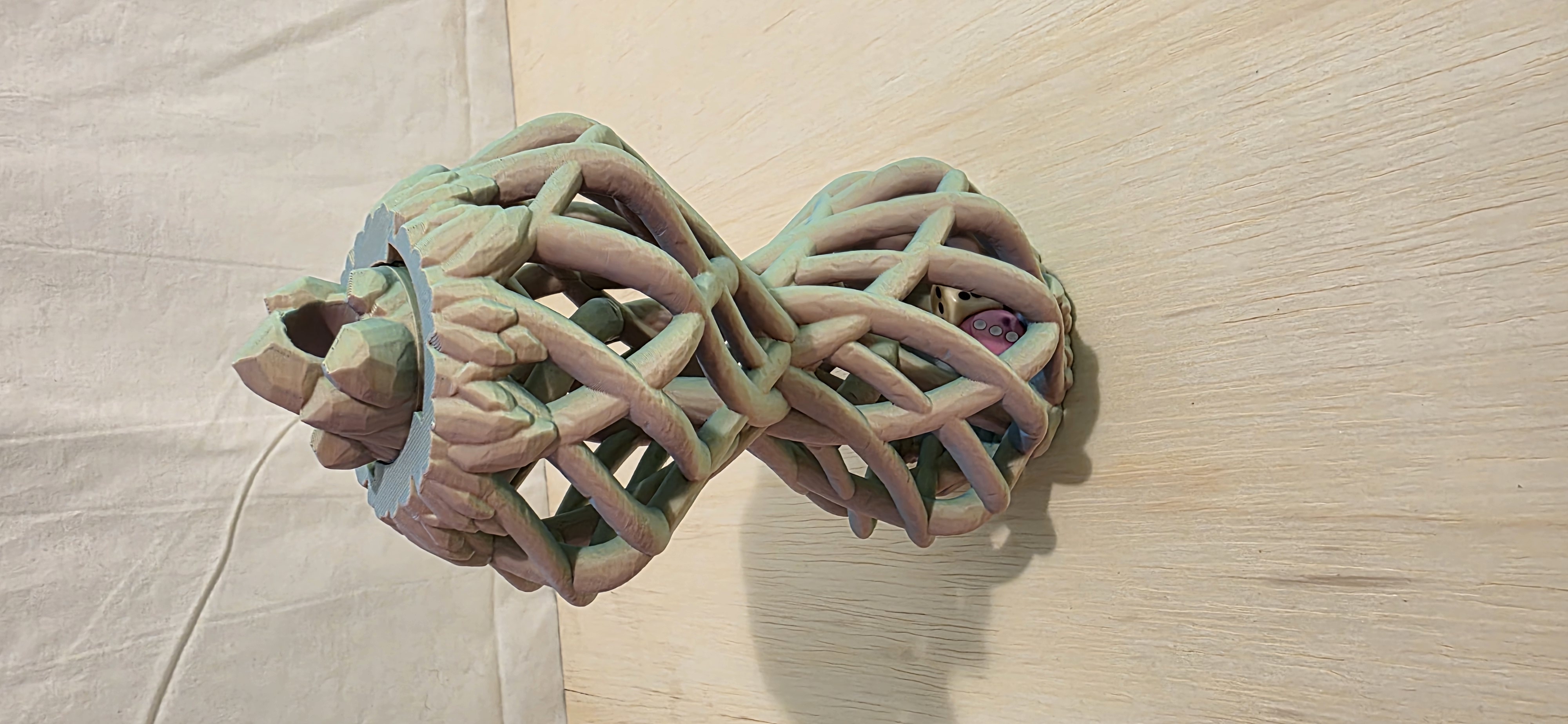 Twisted Hourglass Dice Tower and Holder