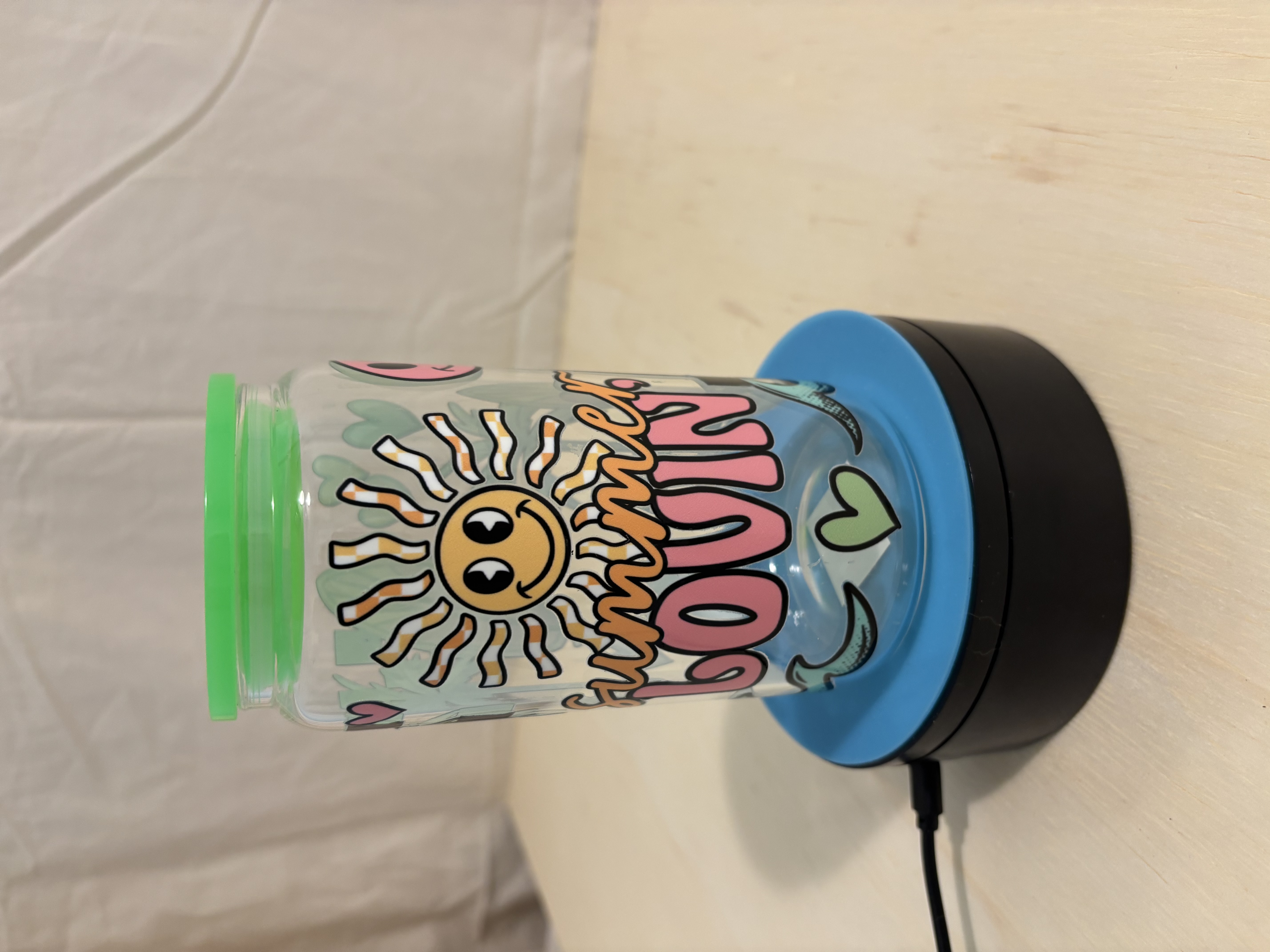 Summer Lovin Glass Can Cup