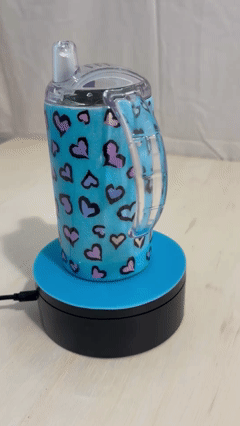 Leopard Heart Resin Cup