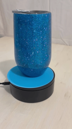 Blue Glitter Resin Wine Tumbler