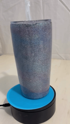 Silver Sparkle Resin Tumbler