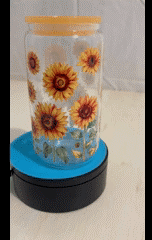 Sunflower Glass Can Cup