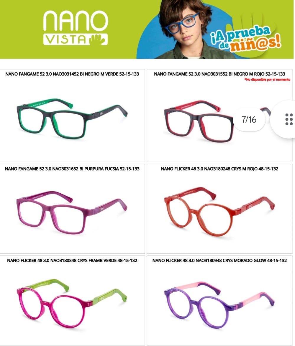 Gafas Nano Vista para niños