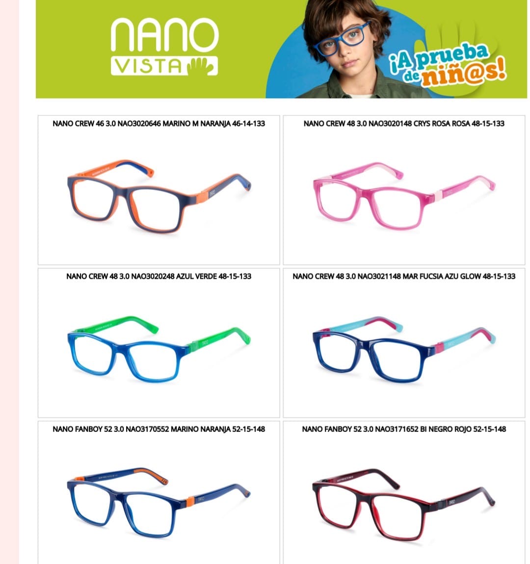 Lentes Nano Vista para Niños