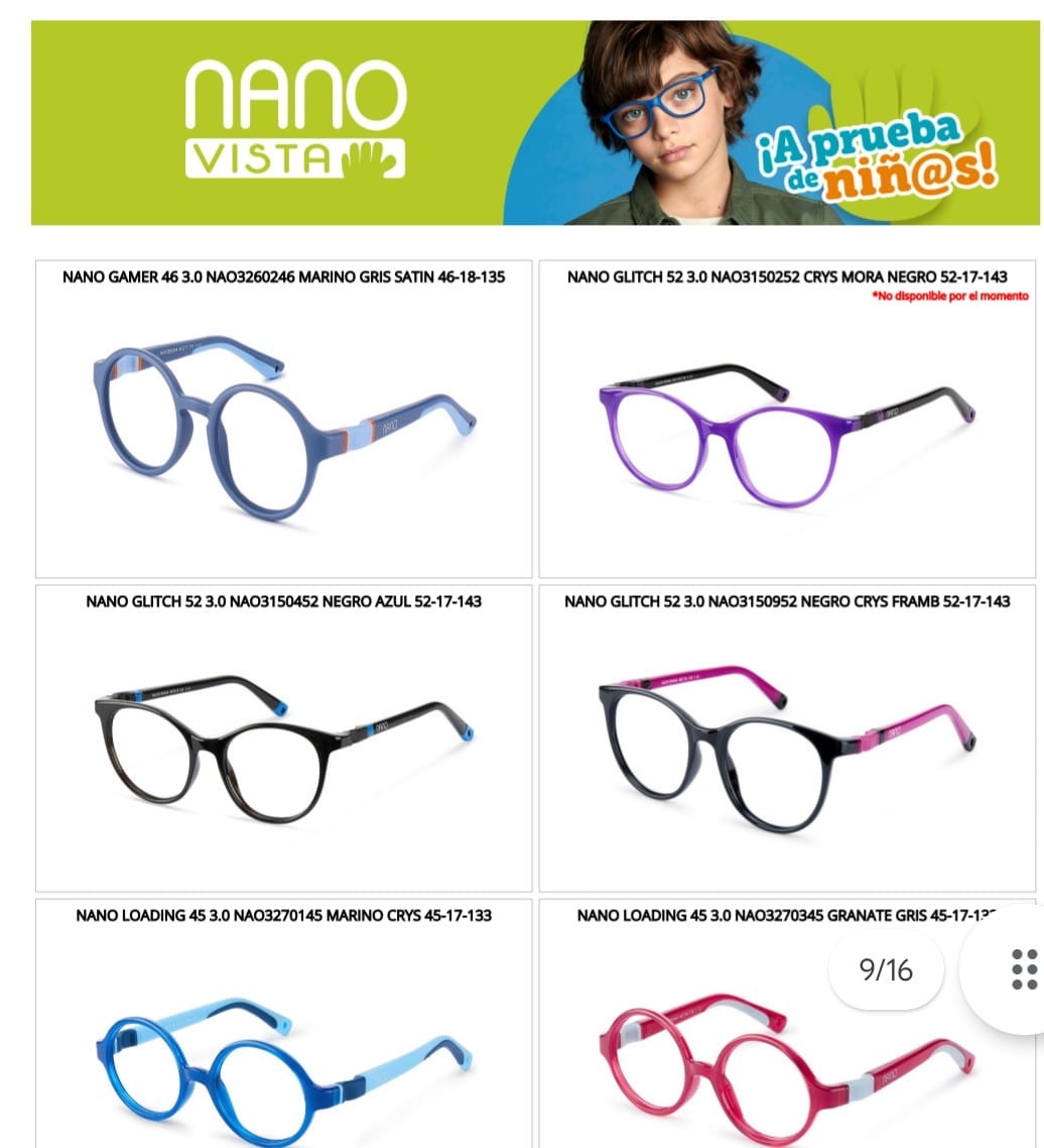 Lentes Nano Vista para Niñ@s