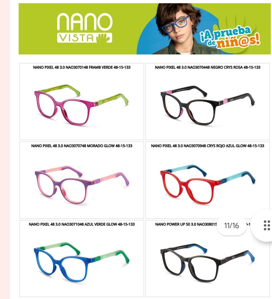 Gafas Nano Vista para niños