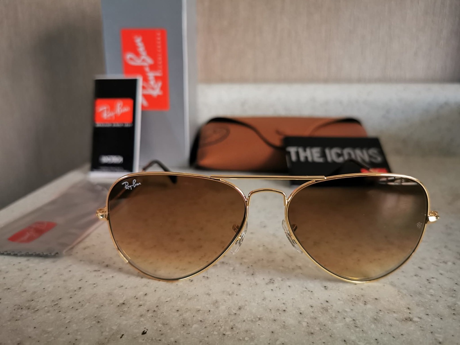 Lentes Ray-Ban Aviador Dorados
