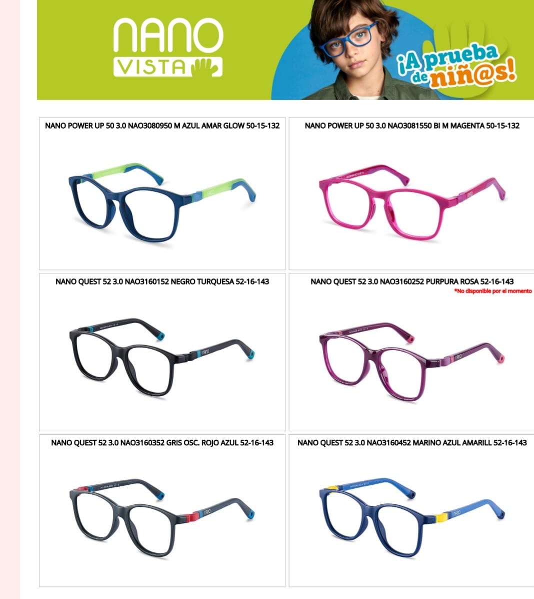 Lentes Nano Vista para Niños