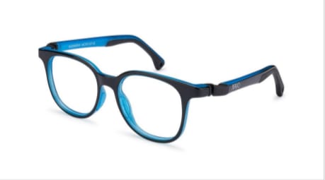 Lentes ópticos azul-negro