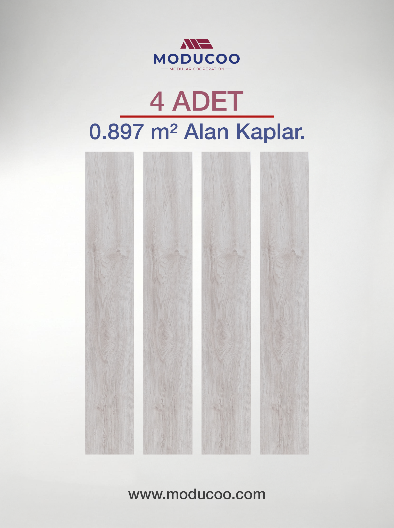 Alta Clear  Kendinden Yapışkanlı Parke 2,5 mm – Suya Dayanıklı Zemin Kaplama  (4 Adet / 0,897 m²)