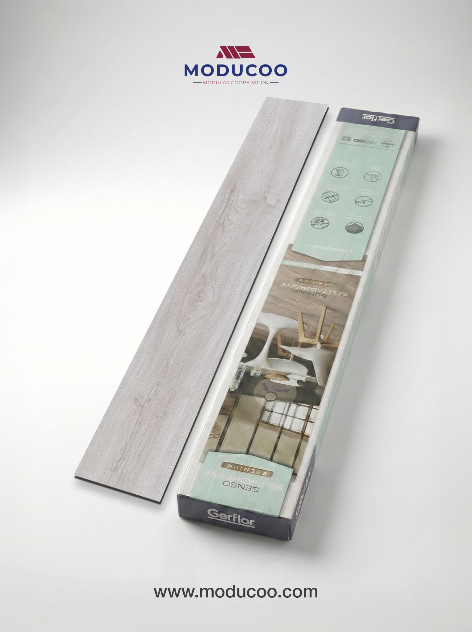 Alta Clear  Kendinden Yapışkanlı Parke 2,5 mm – Suya Dayanıklı Zemin Kaplama  (4 Adet / 0,897 m²)