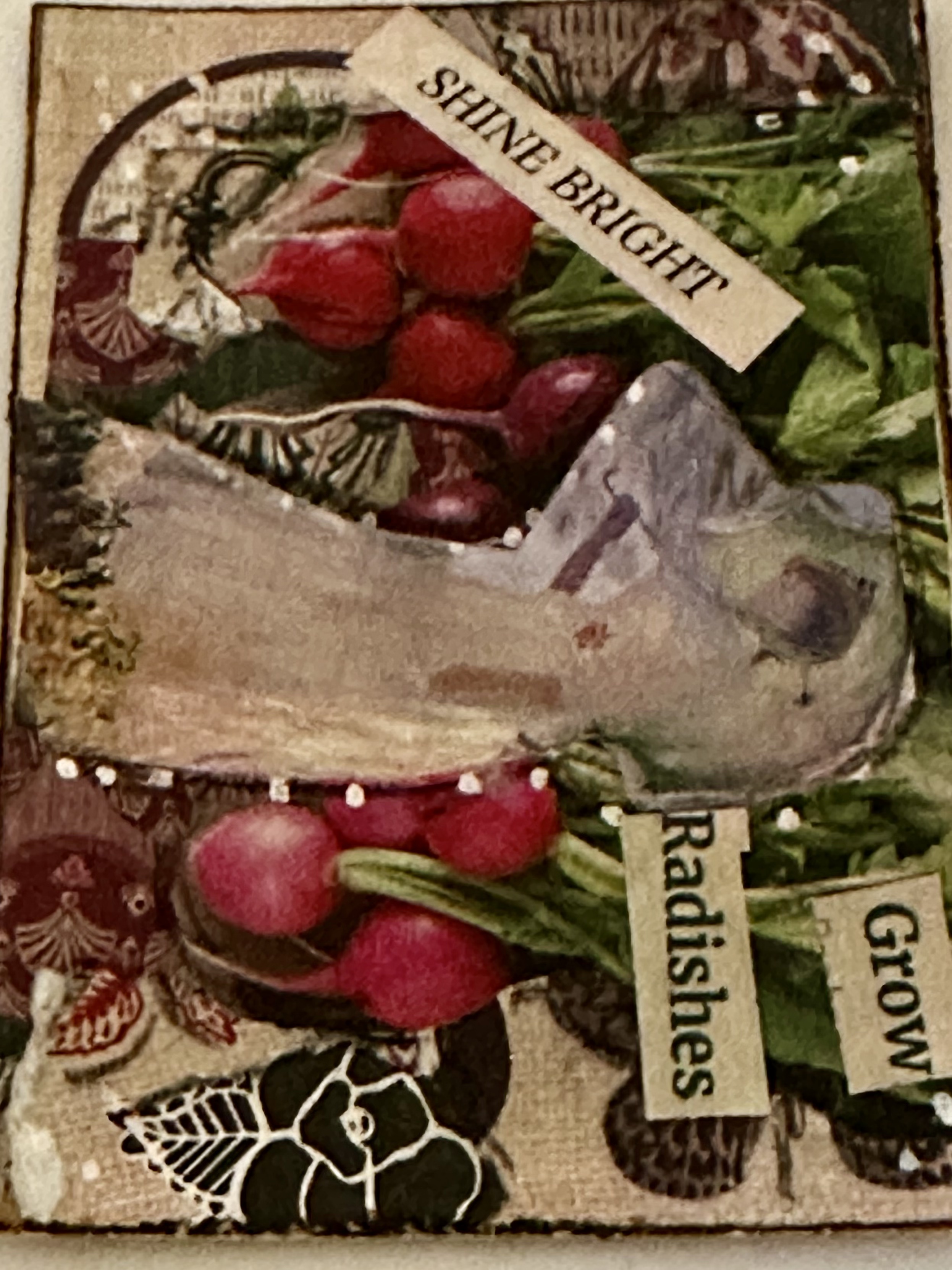 Handmade Farm and Garden-Themed ACEO (Art Card)