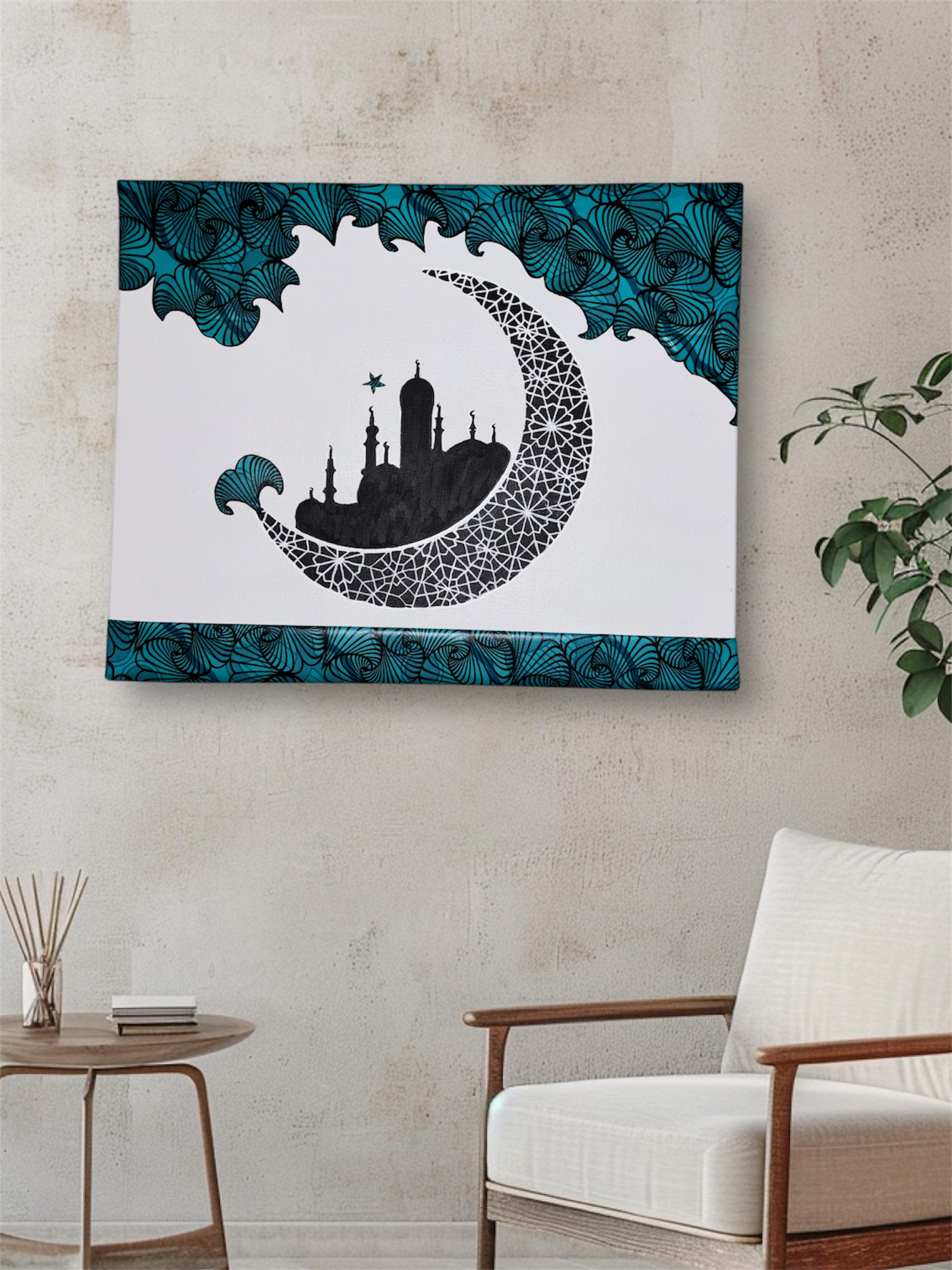 Tableau mural mosquée de la lune