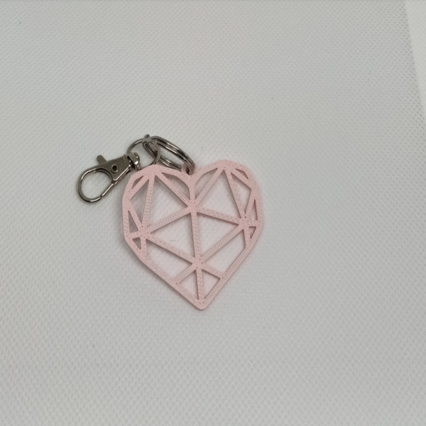 Heart art keyring
