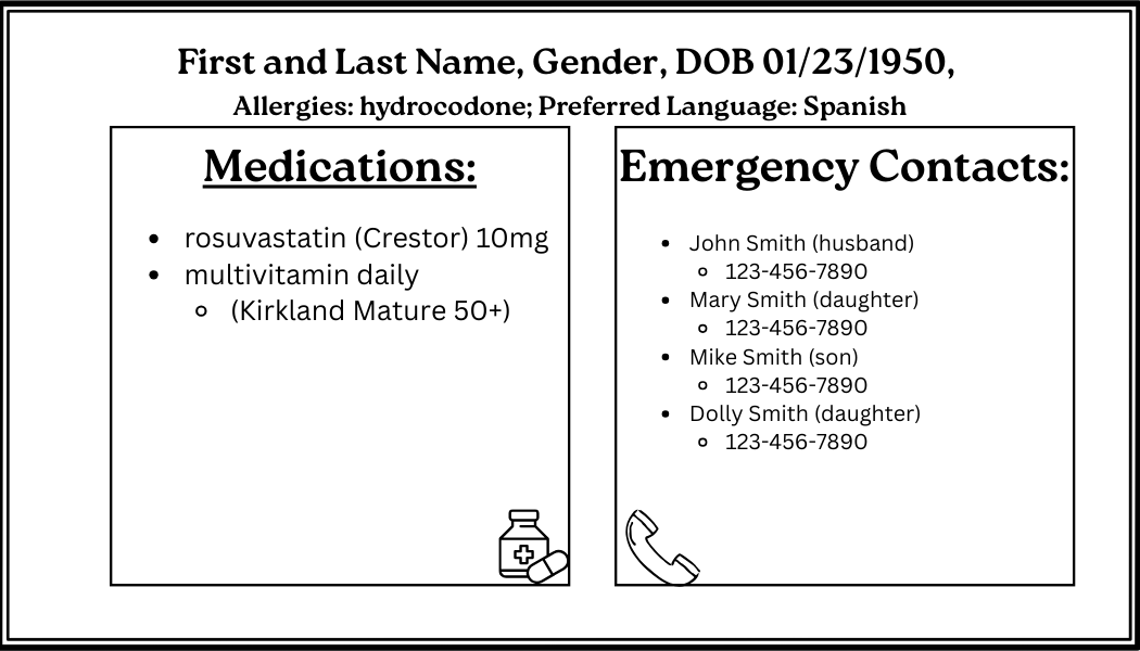 Printable Emergency Medical Card Template - 2-Sided Wallet Size Canva Template