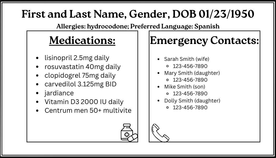 Printable Emergency Medical Card Template - 2-Sided Wallet Size Canva Template