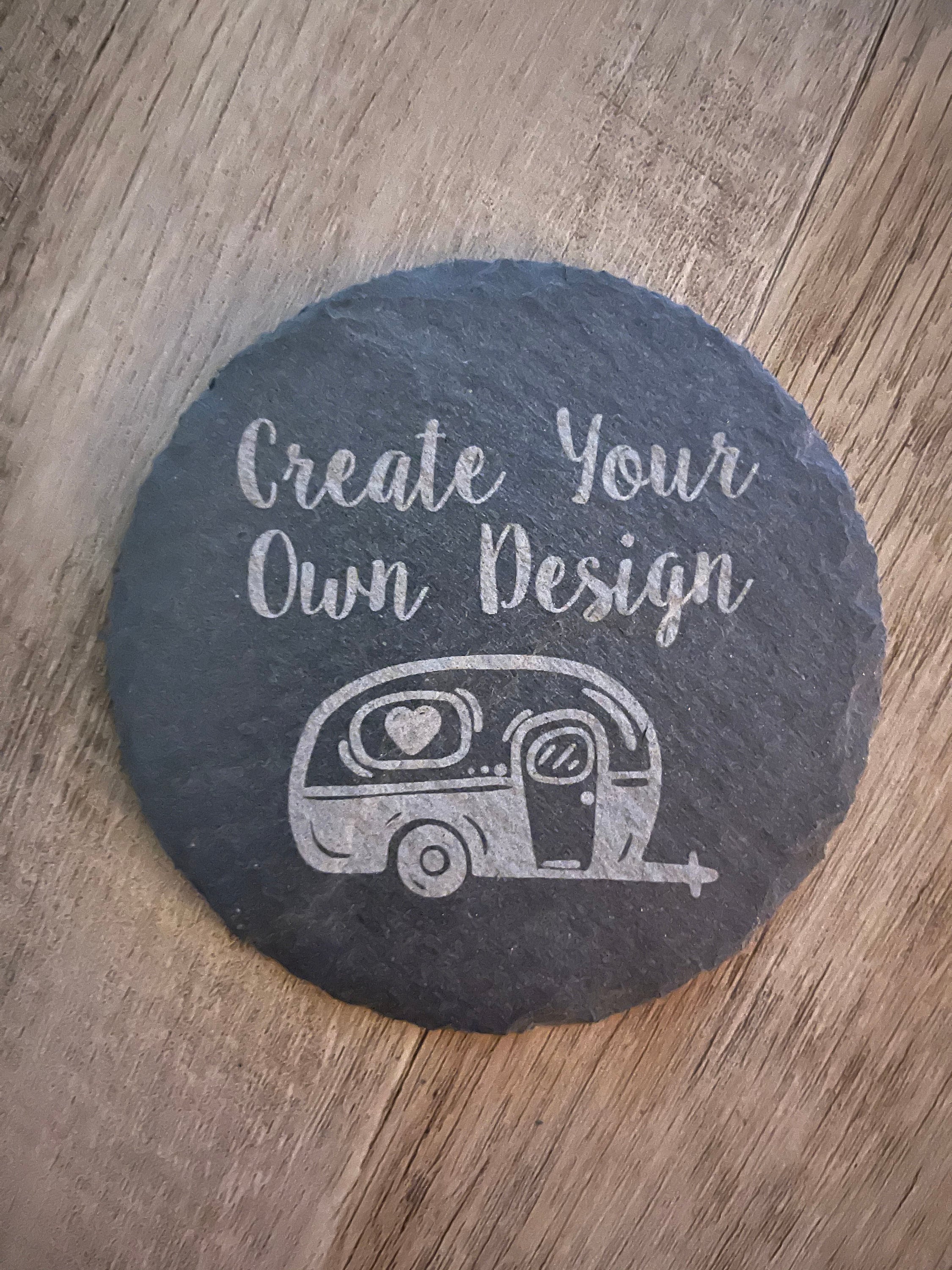 Custom design your own slate coasters, Set of 4, Double, Single, Wedding Gifts, Drink Coasters, Personalized, Engraved