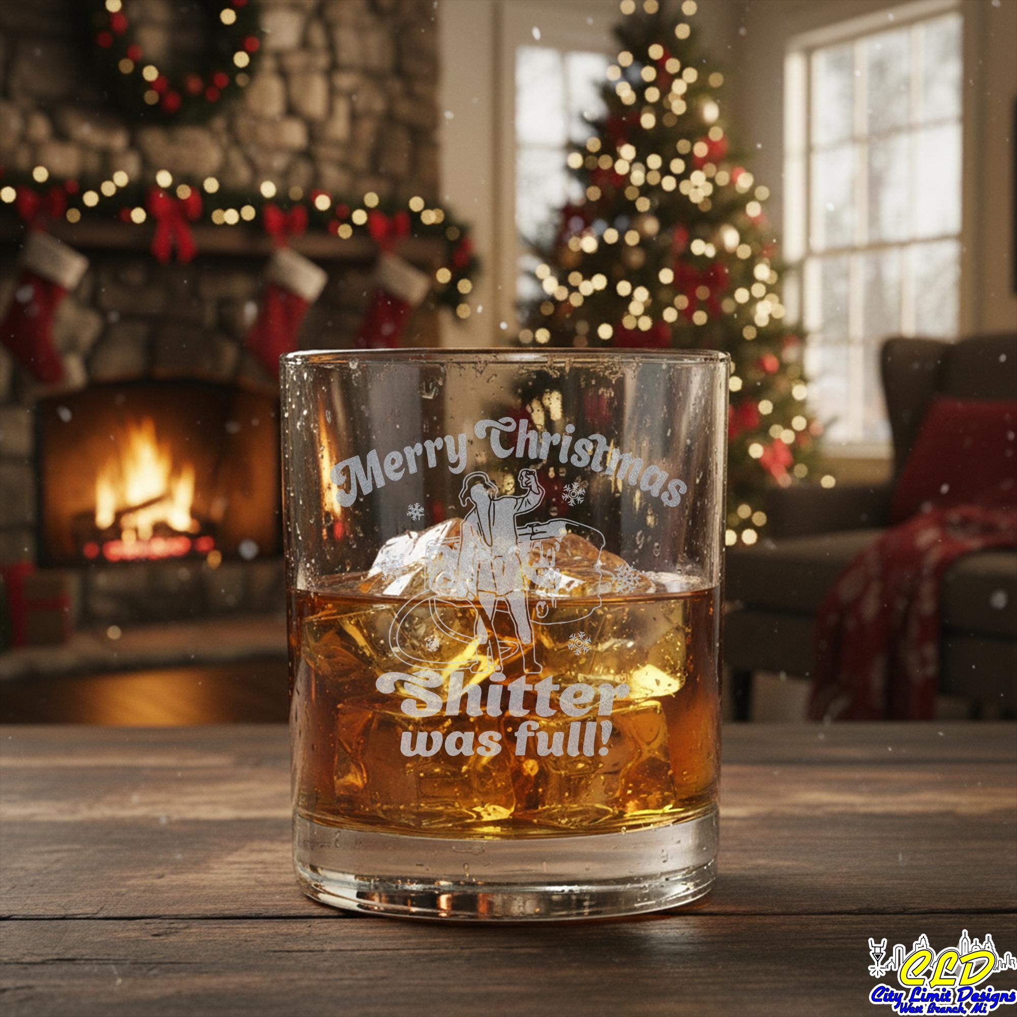 Griswold National Lampoons Christmas Vacation inspired drinking glass, made in the USA, whiskey glass, gift for her, gift for him, 11oz