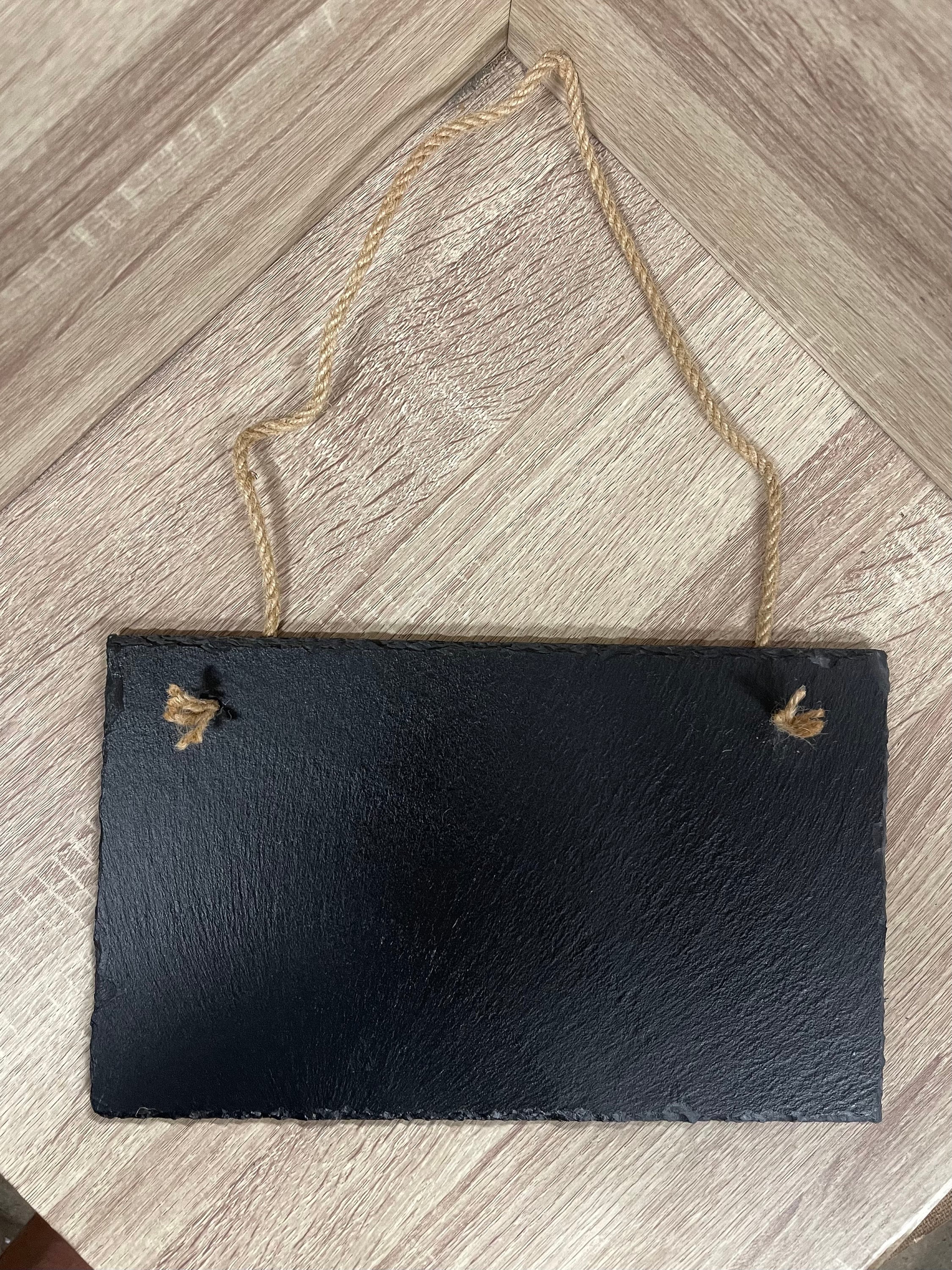 Personalized Rectangle Hanging Slate Sign, Wedding Gifts, Laser Engraved, Home Decor