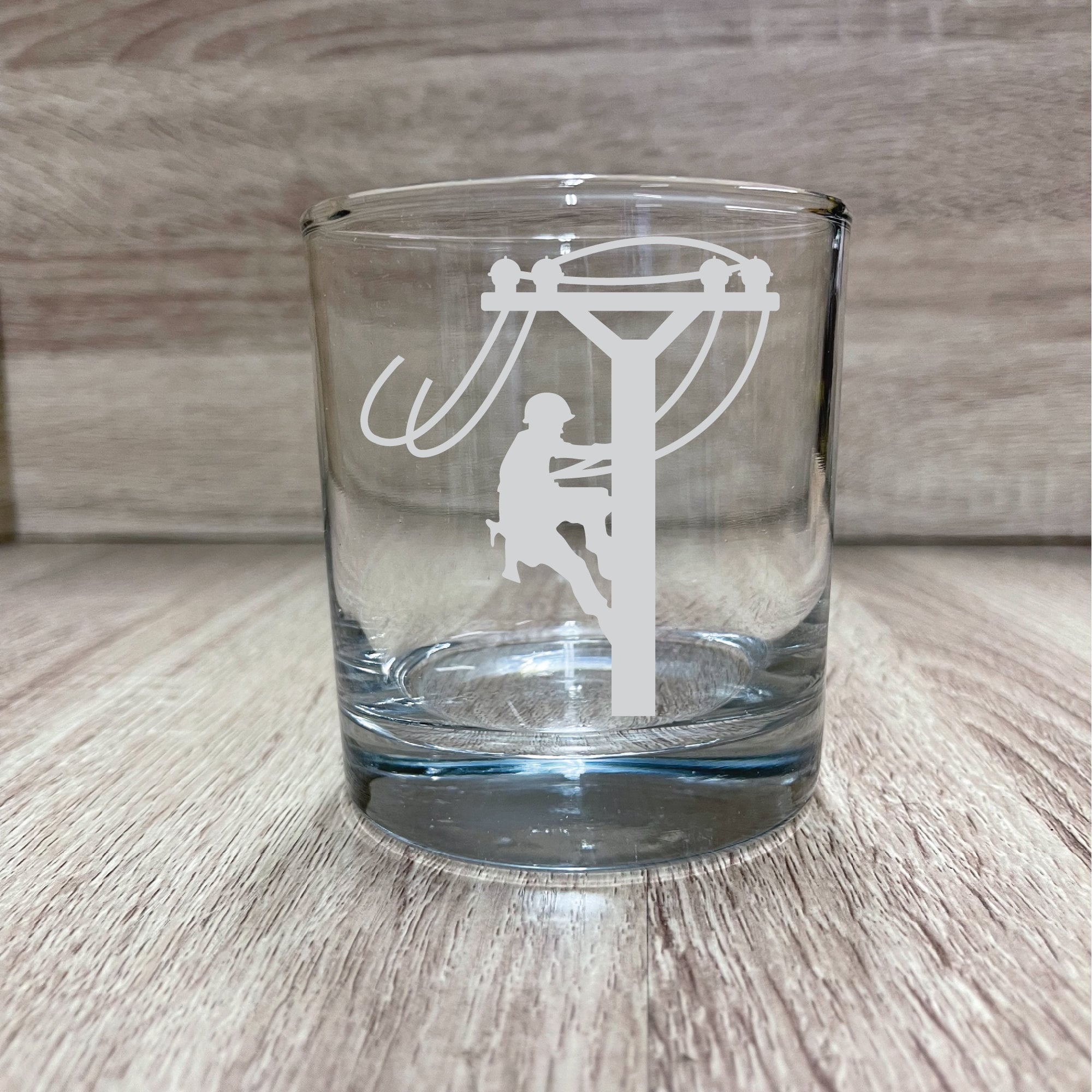 Lineman drinking glass, made in the USA, whiskey glass, Gift, fathers day, Gift for him, Dad, Hero, birthday,  11oz