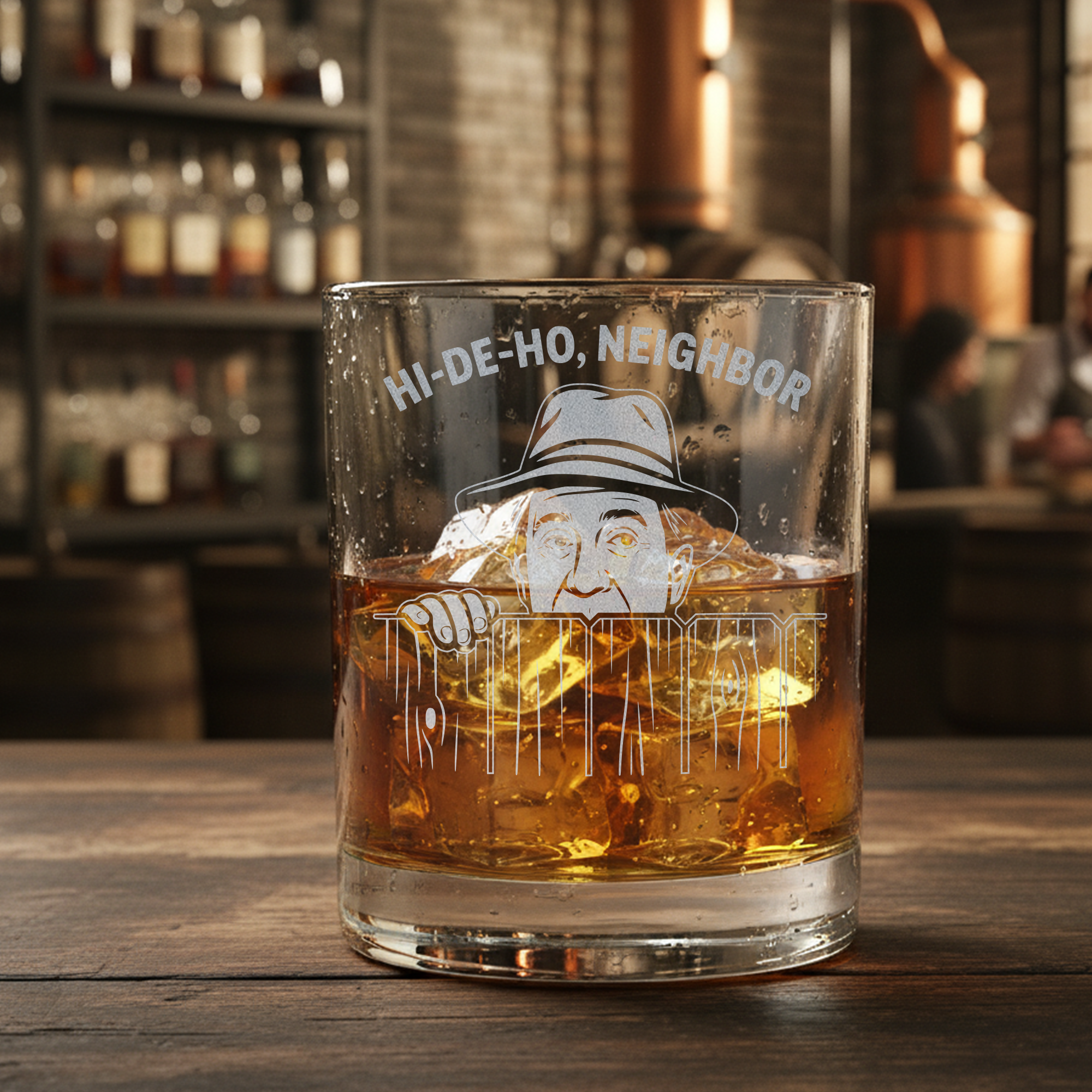 Home Improvement Inspired 11oz Whiskey Glass – Tim Allen, Tool Time, Wilson – Funny Engraved Gift for Men