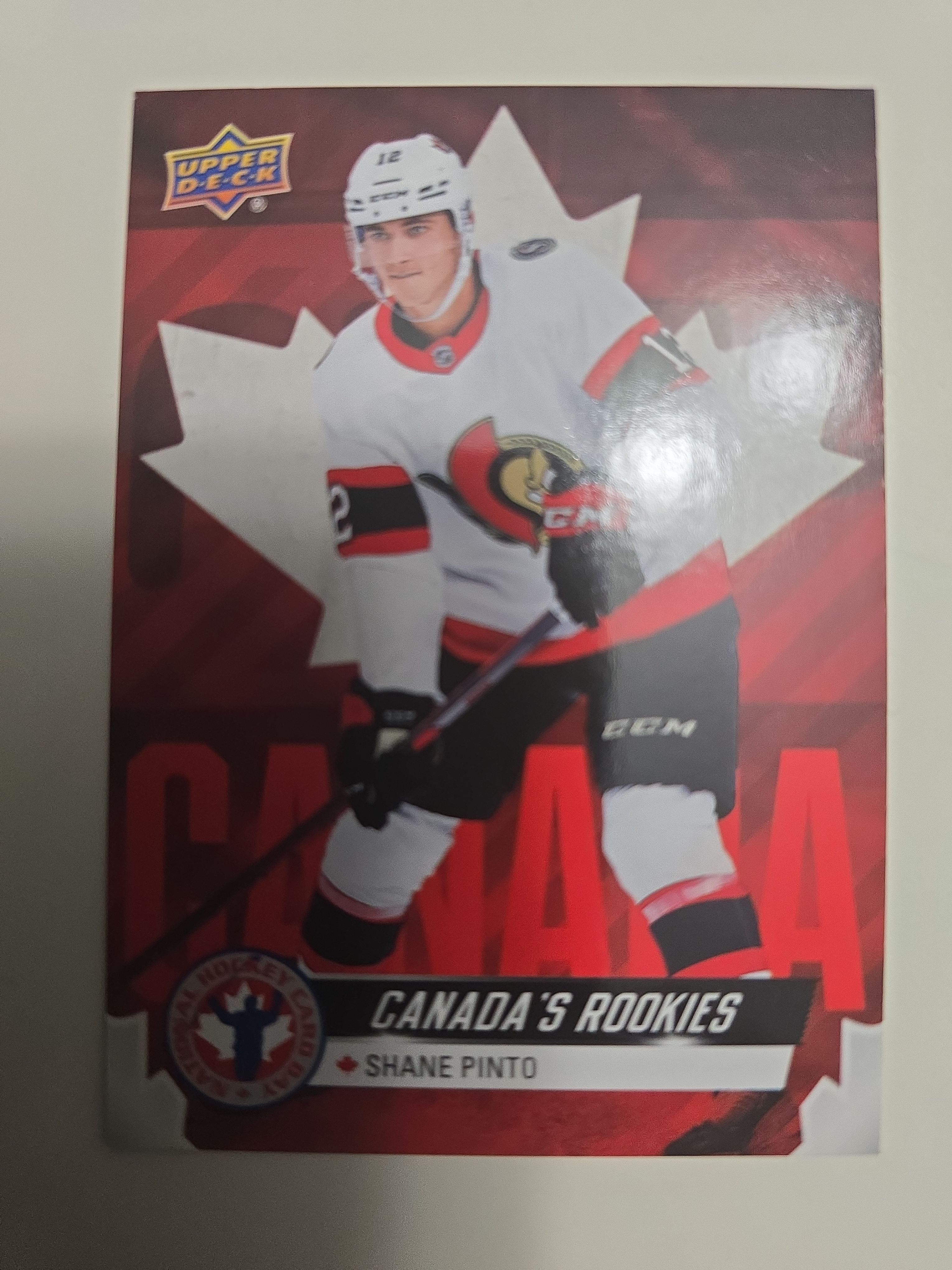 2022 Upper Deck National Hockey Card Day Shane Pinto CAN-5 – Canada’s Rookies | Ottawa Senators