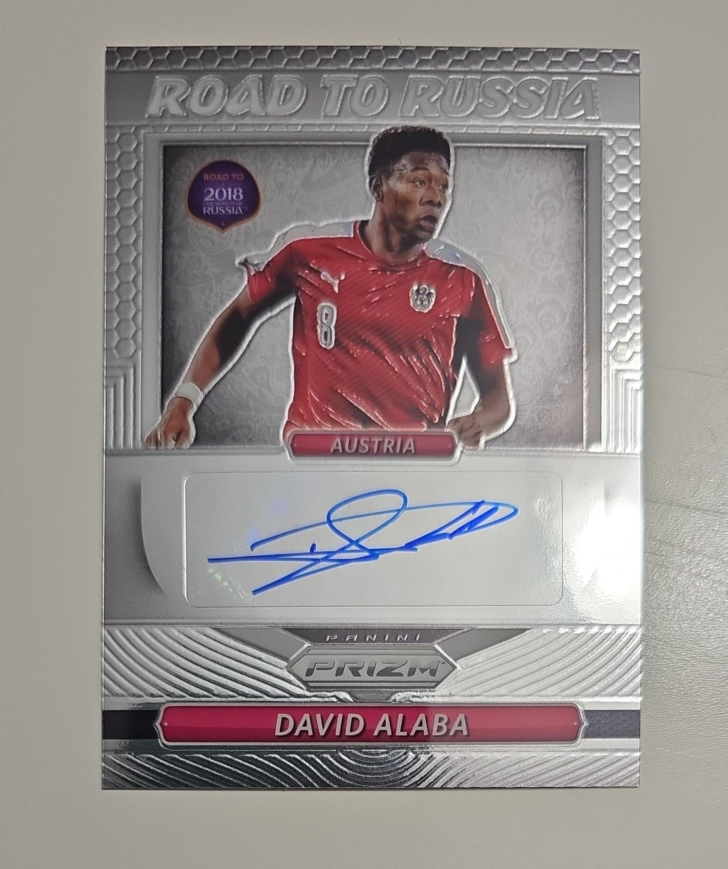 2018 Panini Prizm World Cup Road to Russia David Alaba Auto – Austria | On-Card Autograph (RR-DAL)