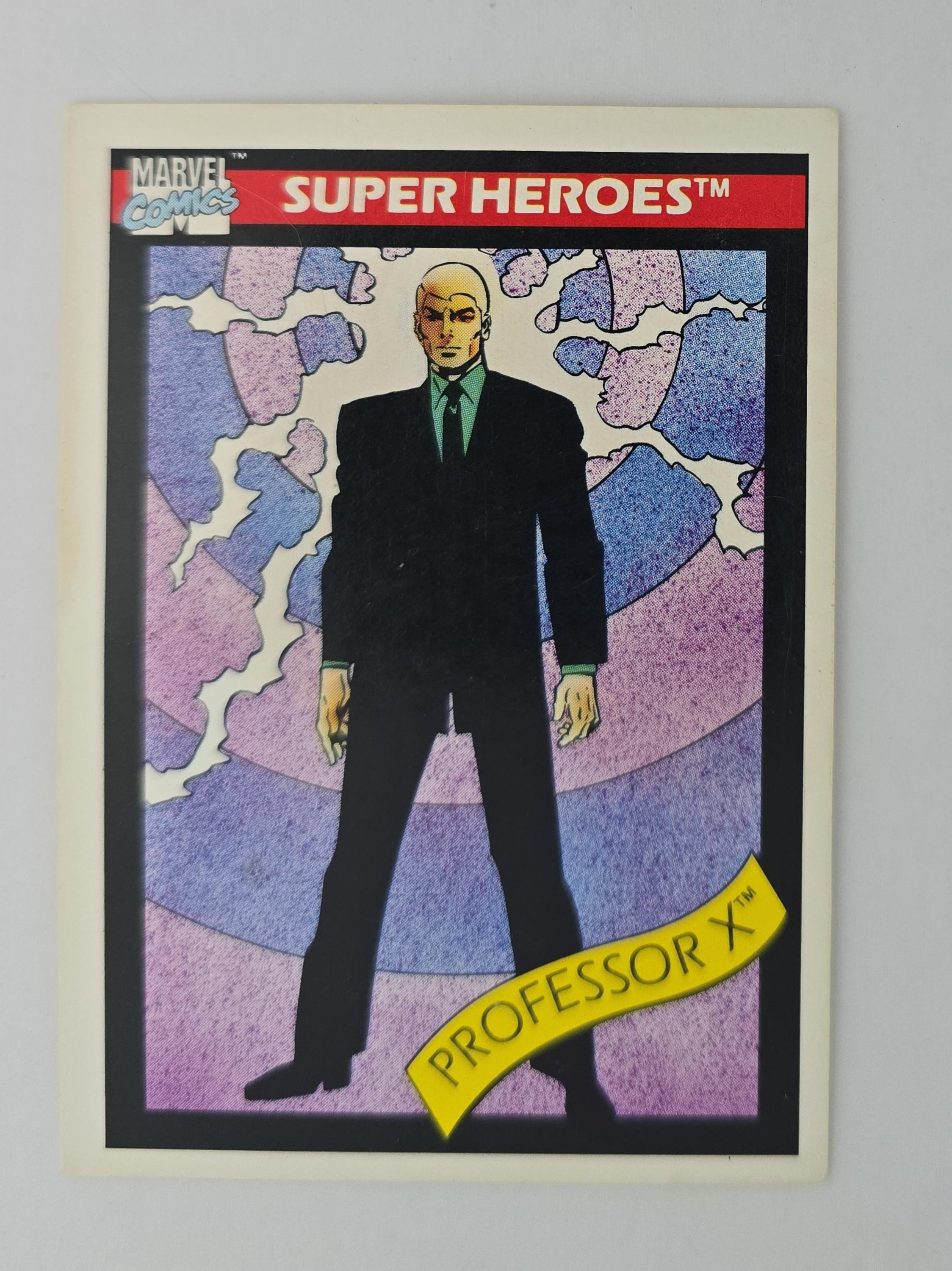 Professor X – 1990 Marvel Super Heroes #7 – X-Men – Impel Trading Card