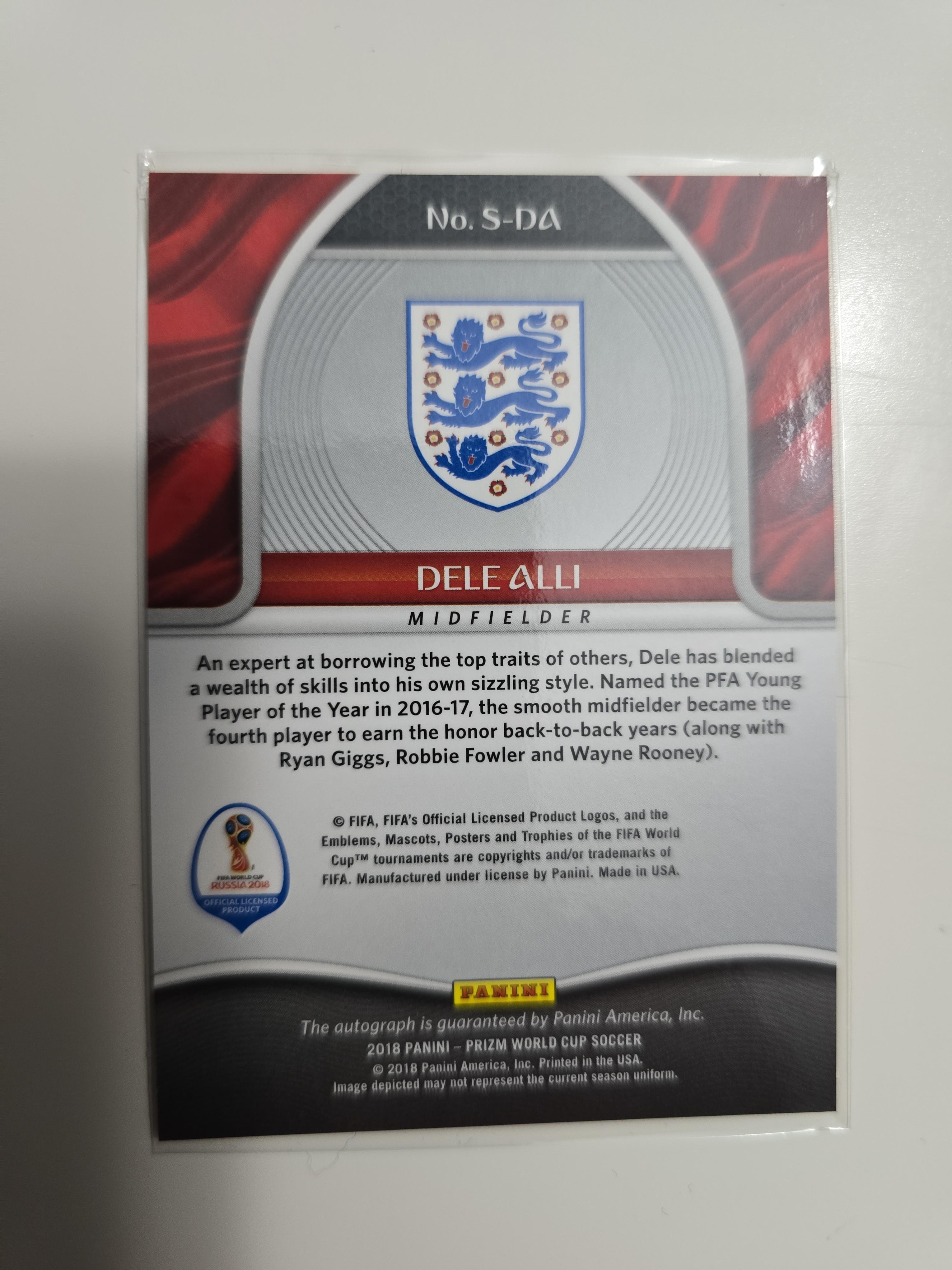 2018 Panini Prizm World Cup Dele Alli Auto – England | On-Card Autograph (S-DA)