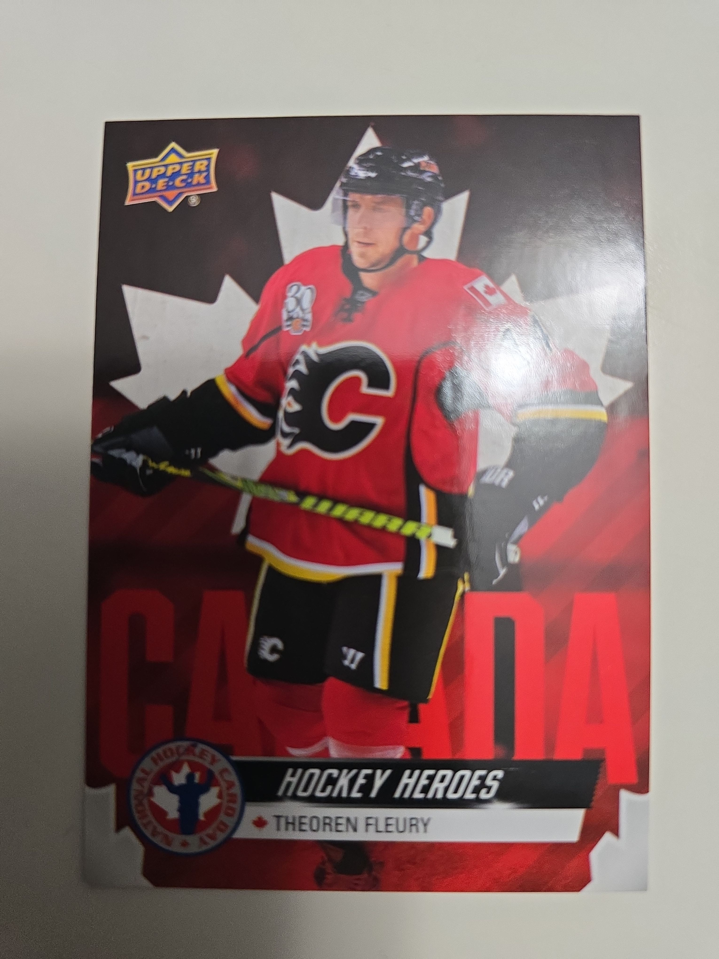 2022 Upper Deck Hockey Heroes Theo Fleury CAN-12 – Calgary Flames