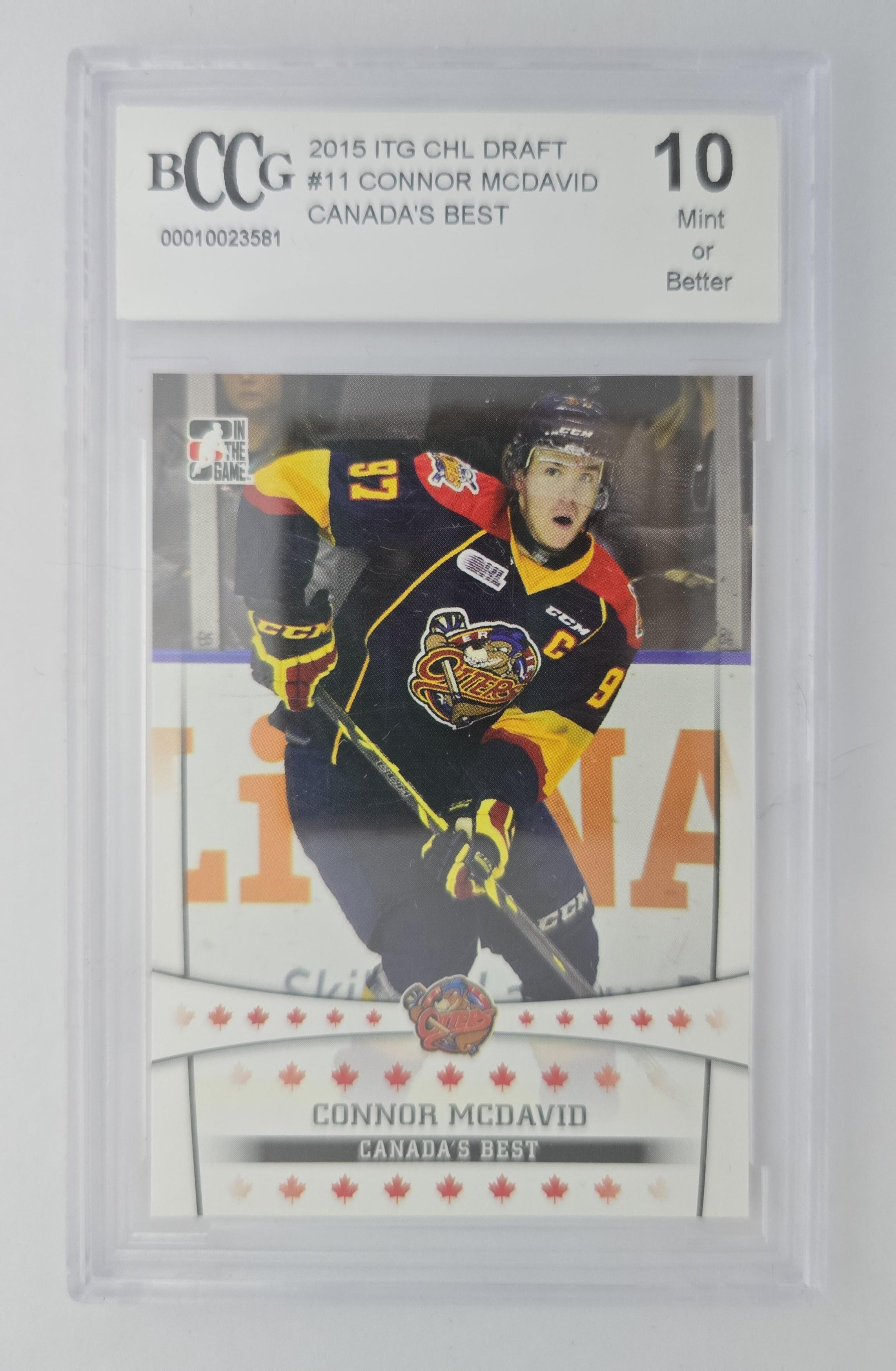 Connor McDavid – 2015 ITG CHL Draft #11 “Canada’s Best” – BCCG 10 Mint or Better