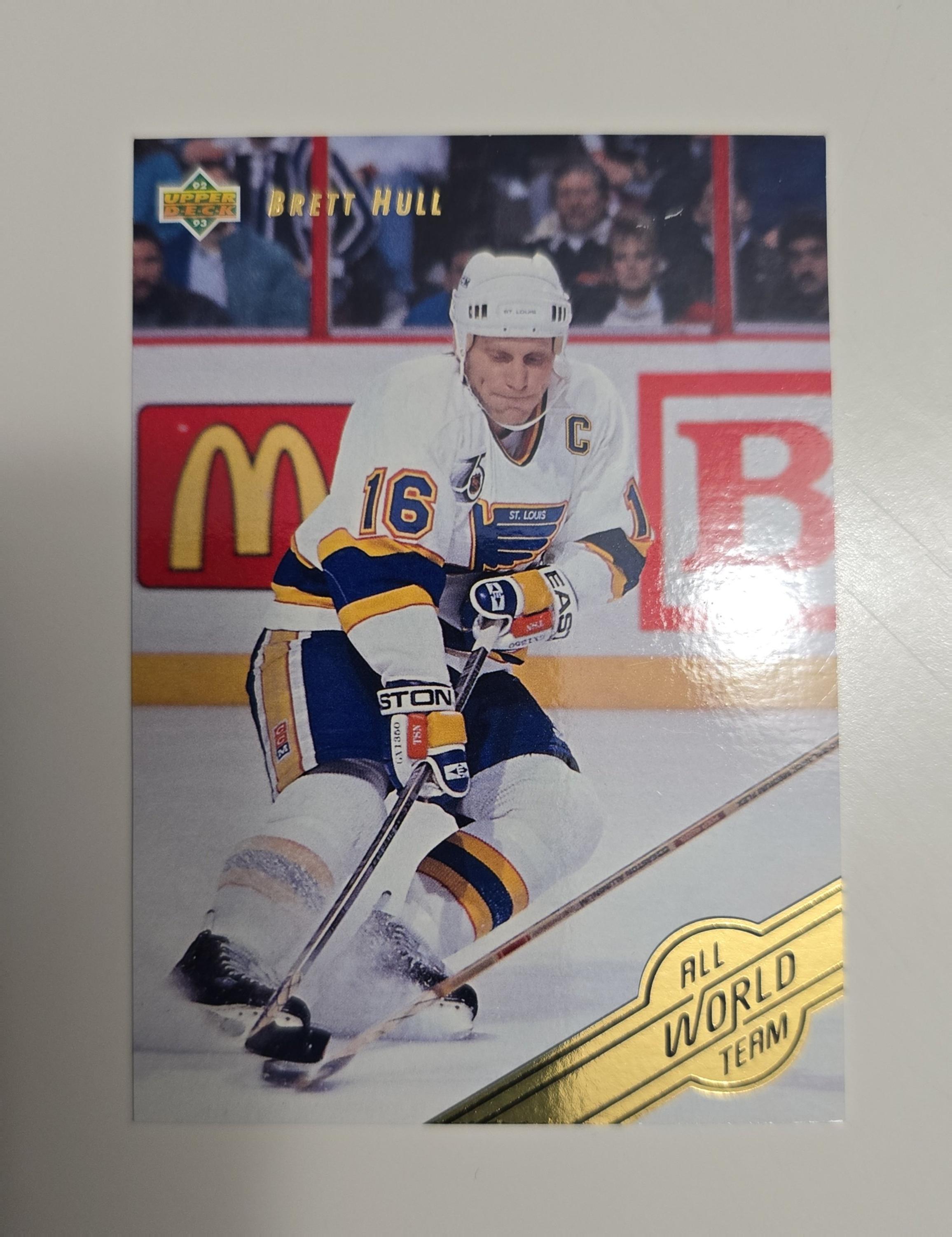 1992–93 Upper Deck Brett Hull All-World Team W2 – St. Louis Blues | Hall of Fame Sniper