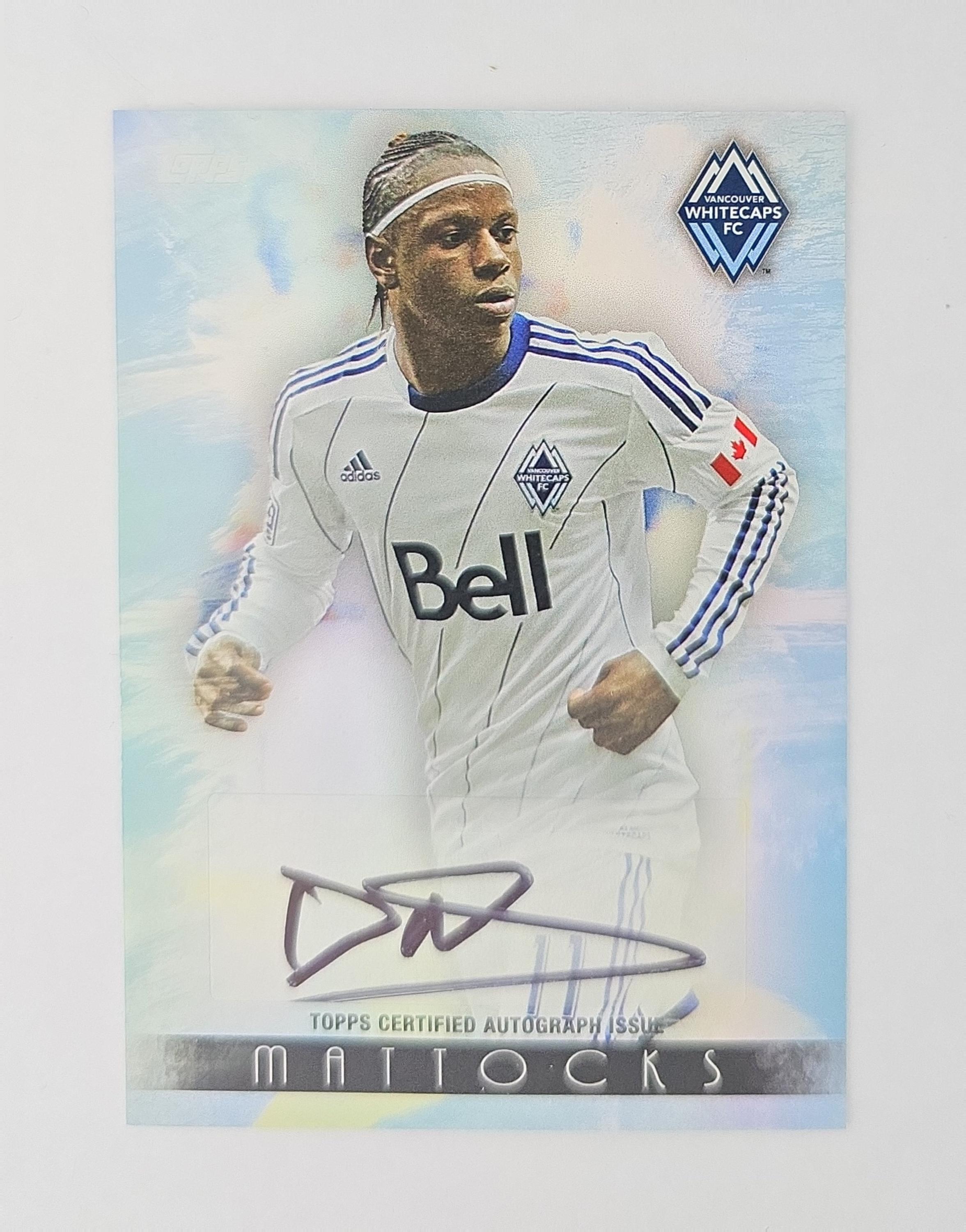 Darren Mattocks – 2013 Topps MLS Autograph – Vancouver Whitecaps FC – On-Card Auto