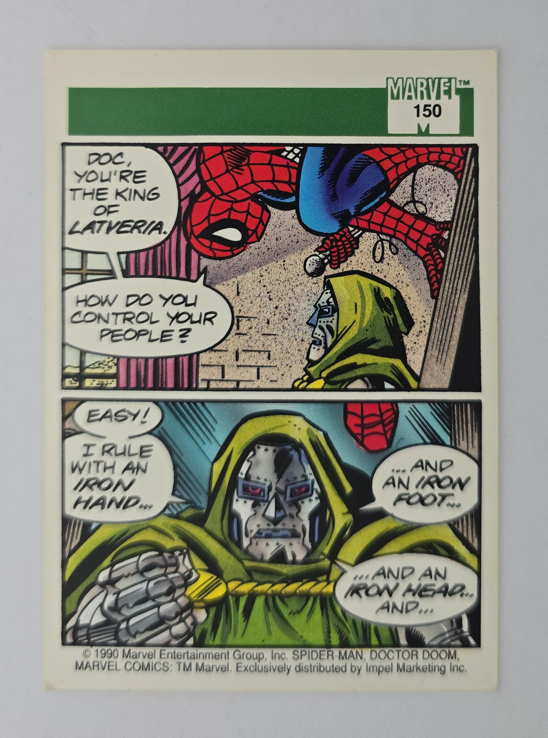 Doctor Doom – 1990 Marvel Spider-Man Presents #150 – Impel Marvel Comics Card