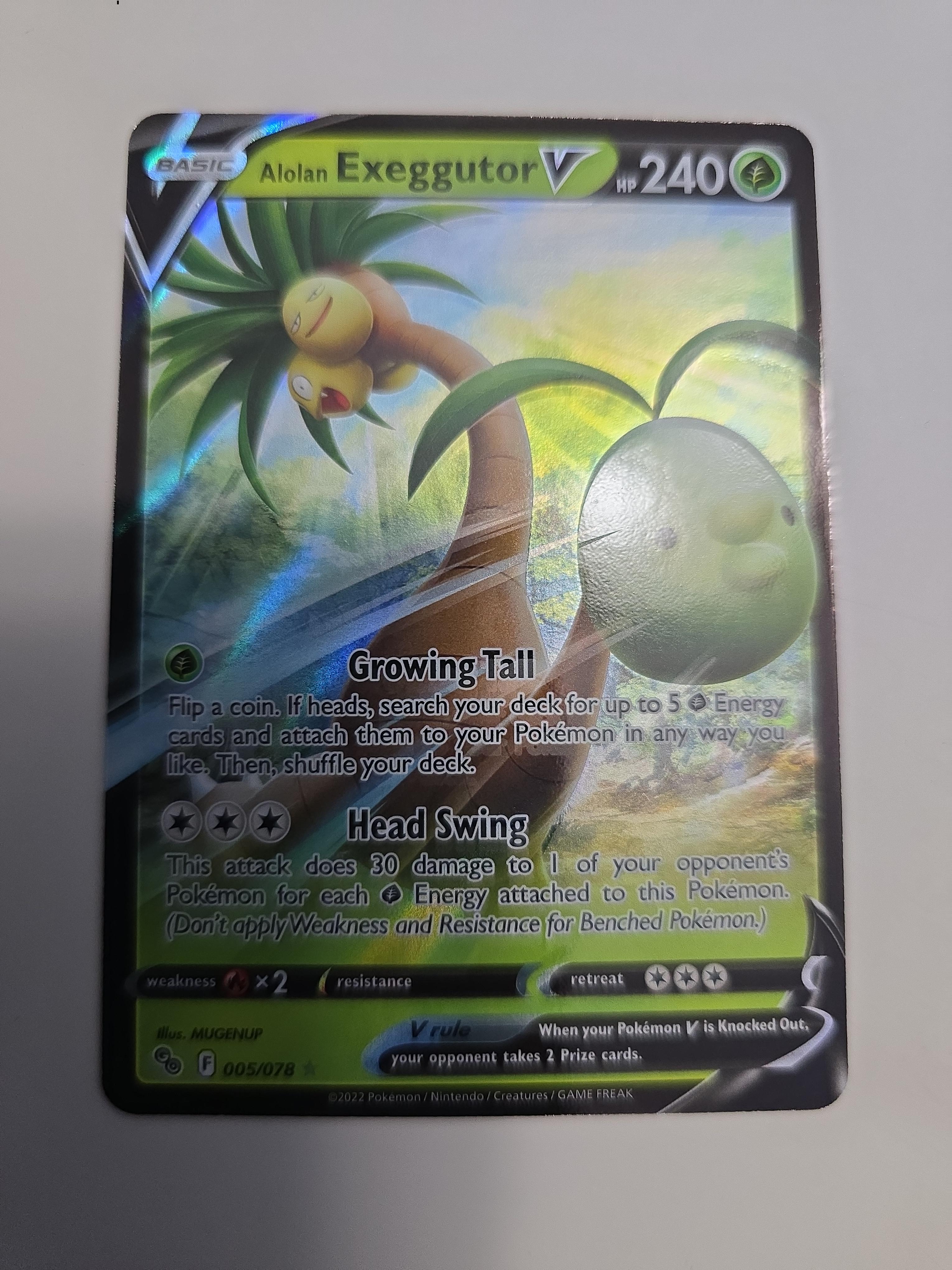 Alolan Exeggutor V – 005/078 – Pokémon GO – Ultra Rare Grass Pokémon
