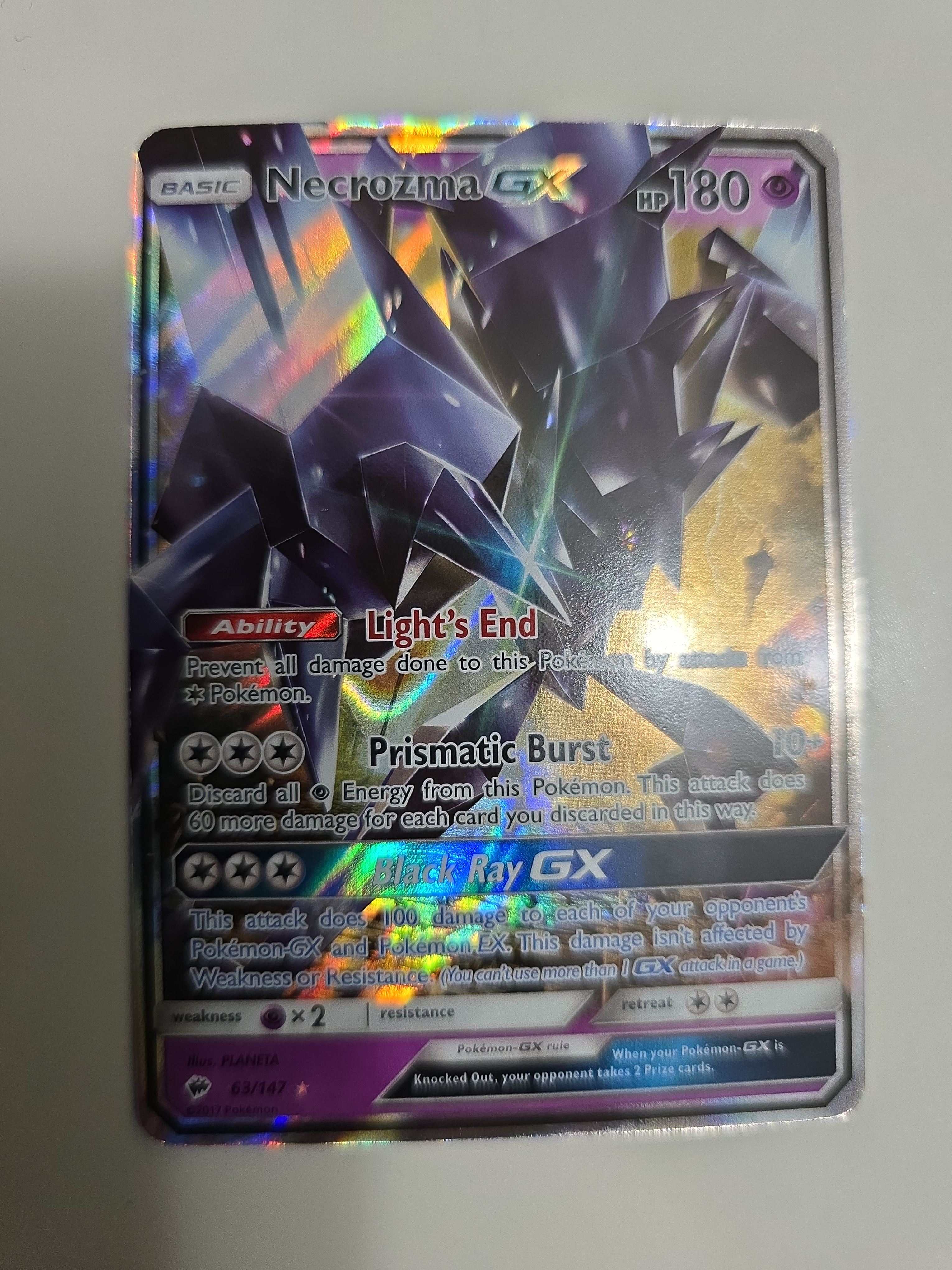 Necrozma GX – 63/147 – Burning Shadows – Ultra Rare Holo