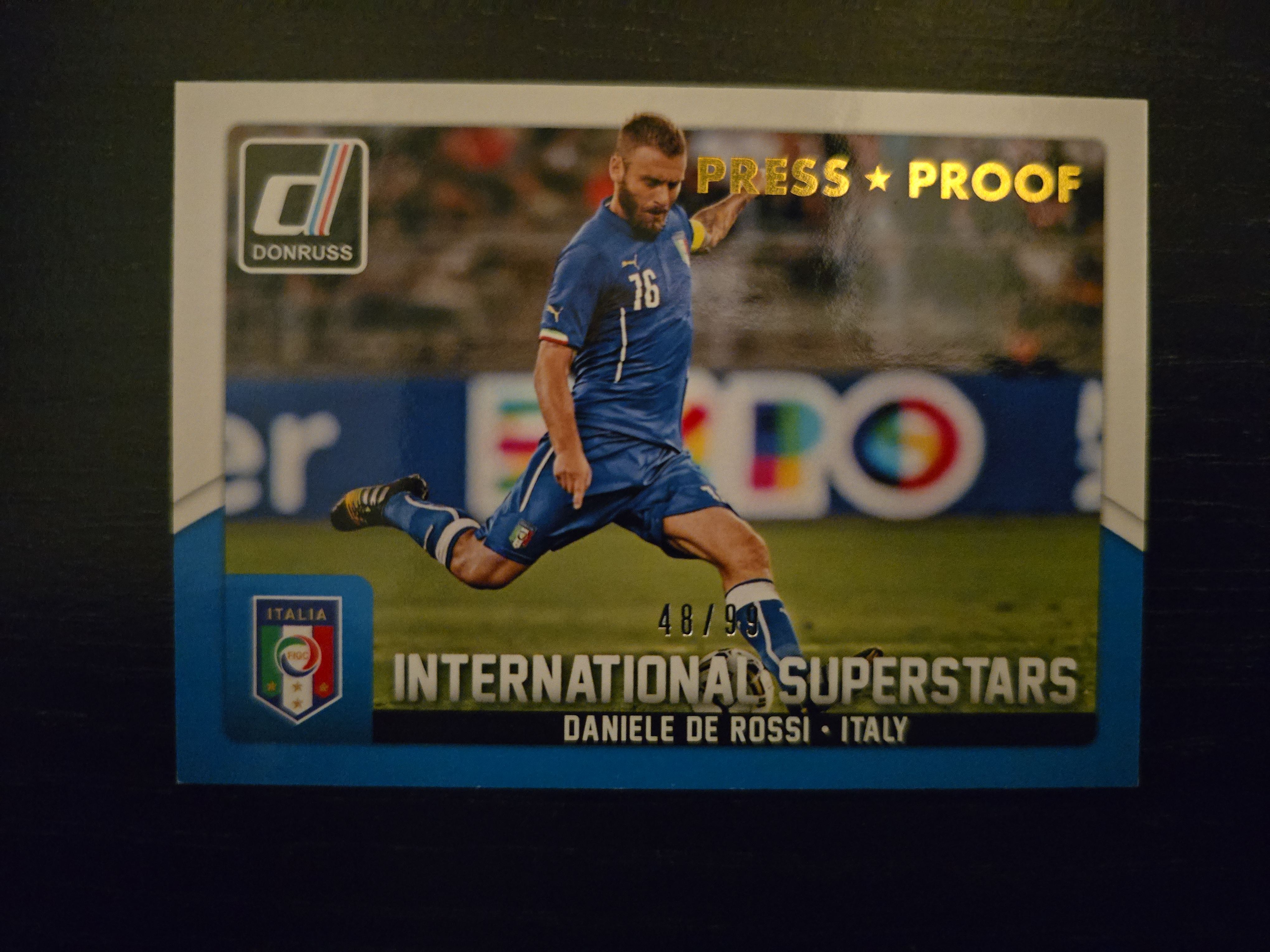 Daniele De Rossi – 2015 Panini Donruss International Superstars Press Proof #9 48/99 | Italy National Team