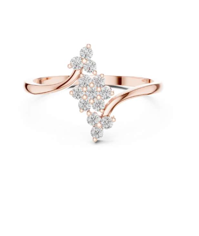 Rose Gold Diamond Cluster Ring