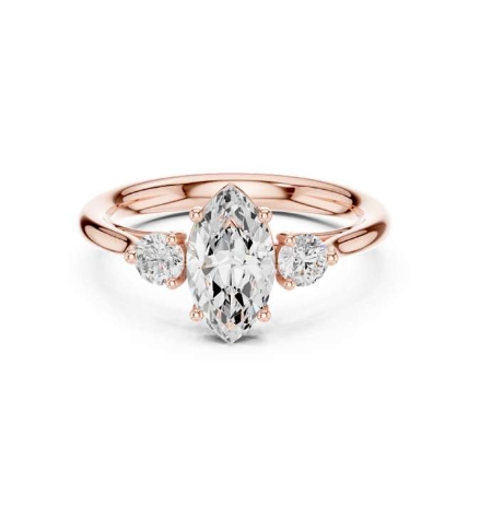 Rose Gold Marquise Diamond Ring