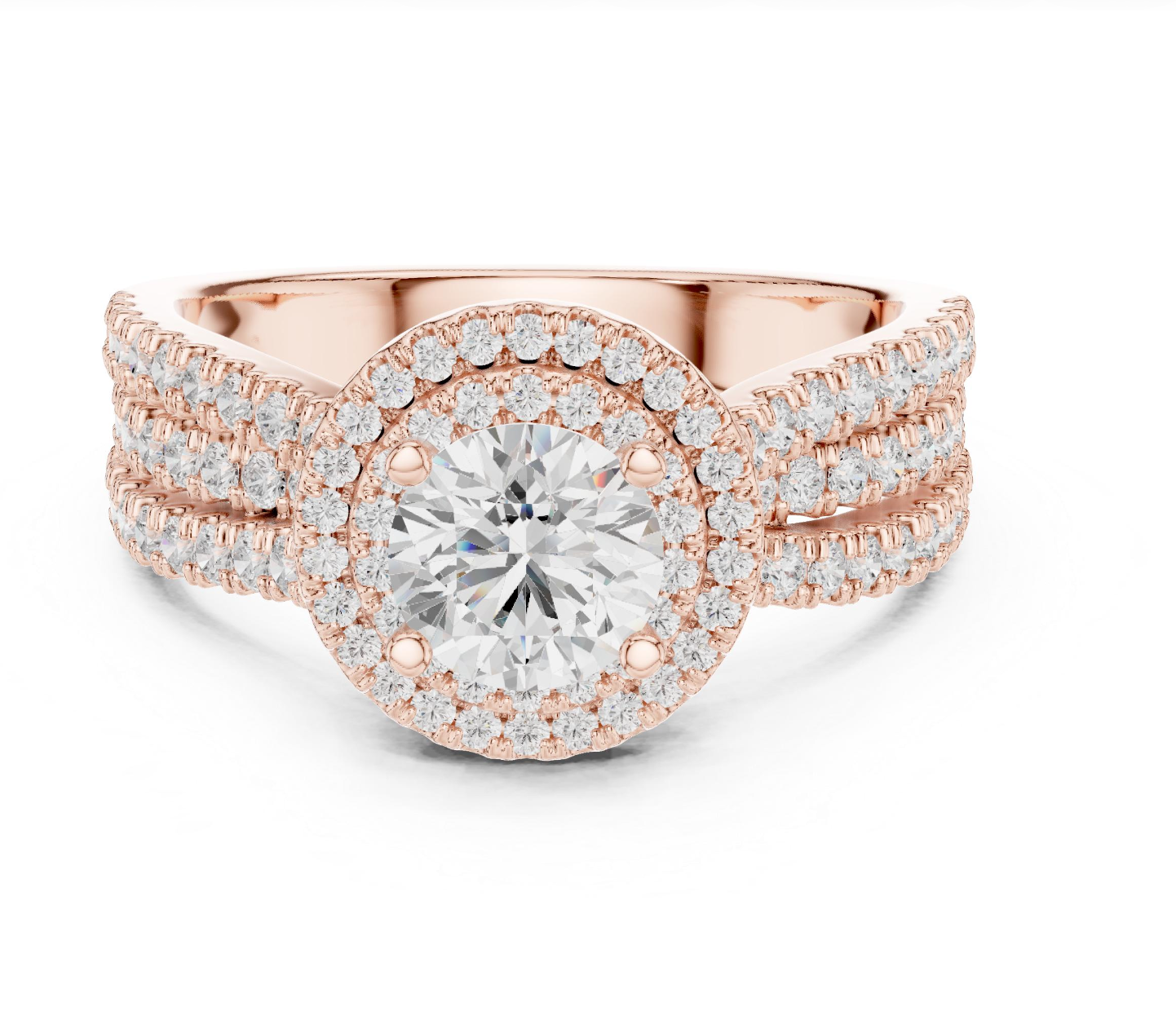 Rose Gold Diamond Engagement Ring