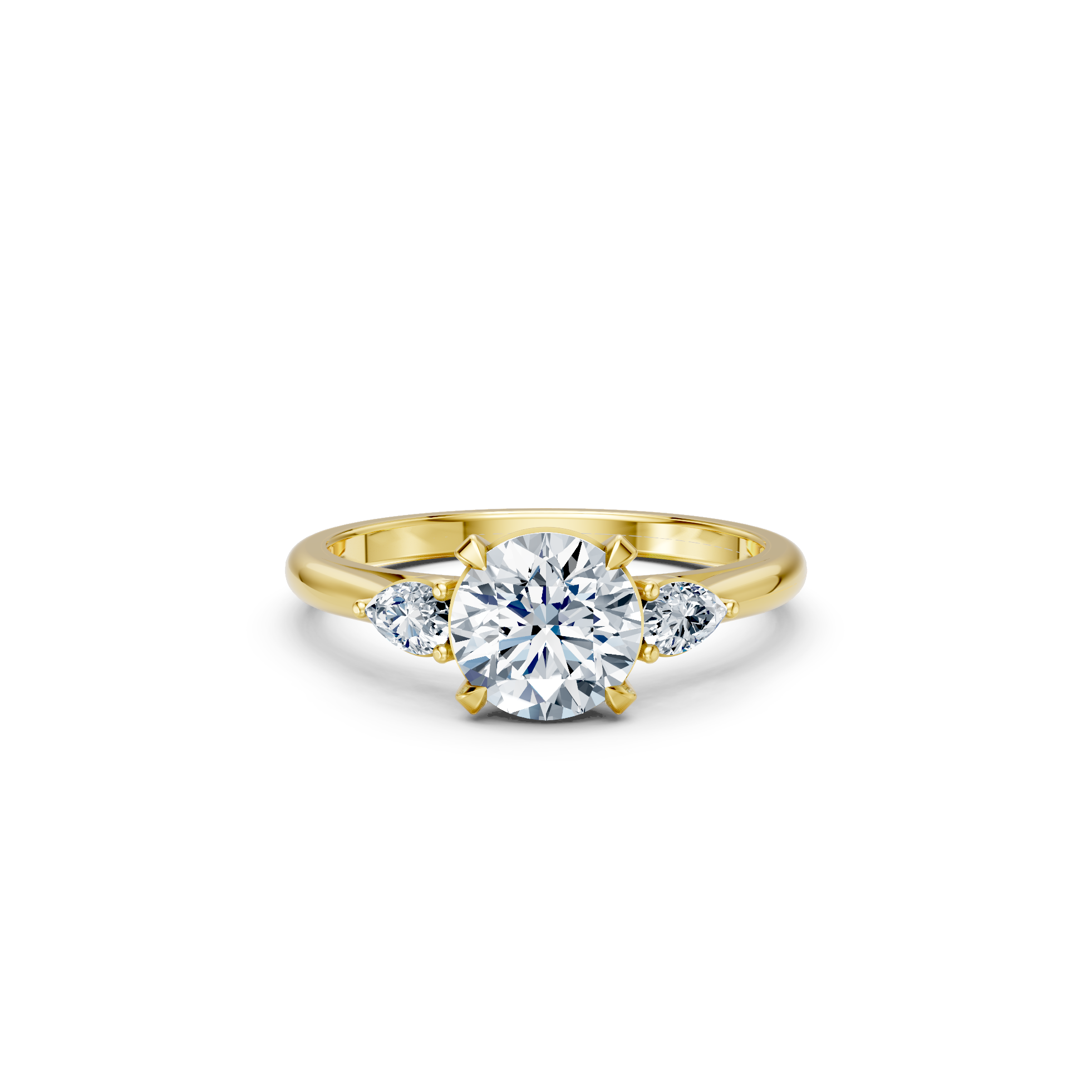 Gold diamond engagement ring