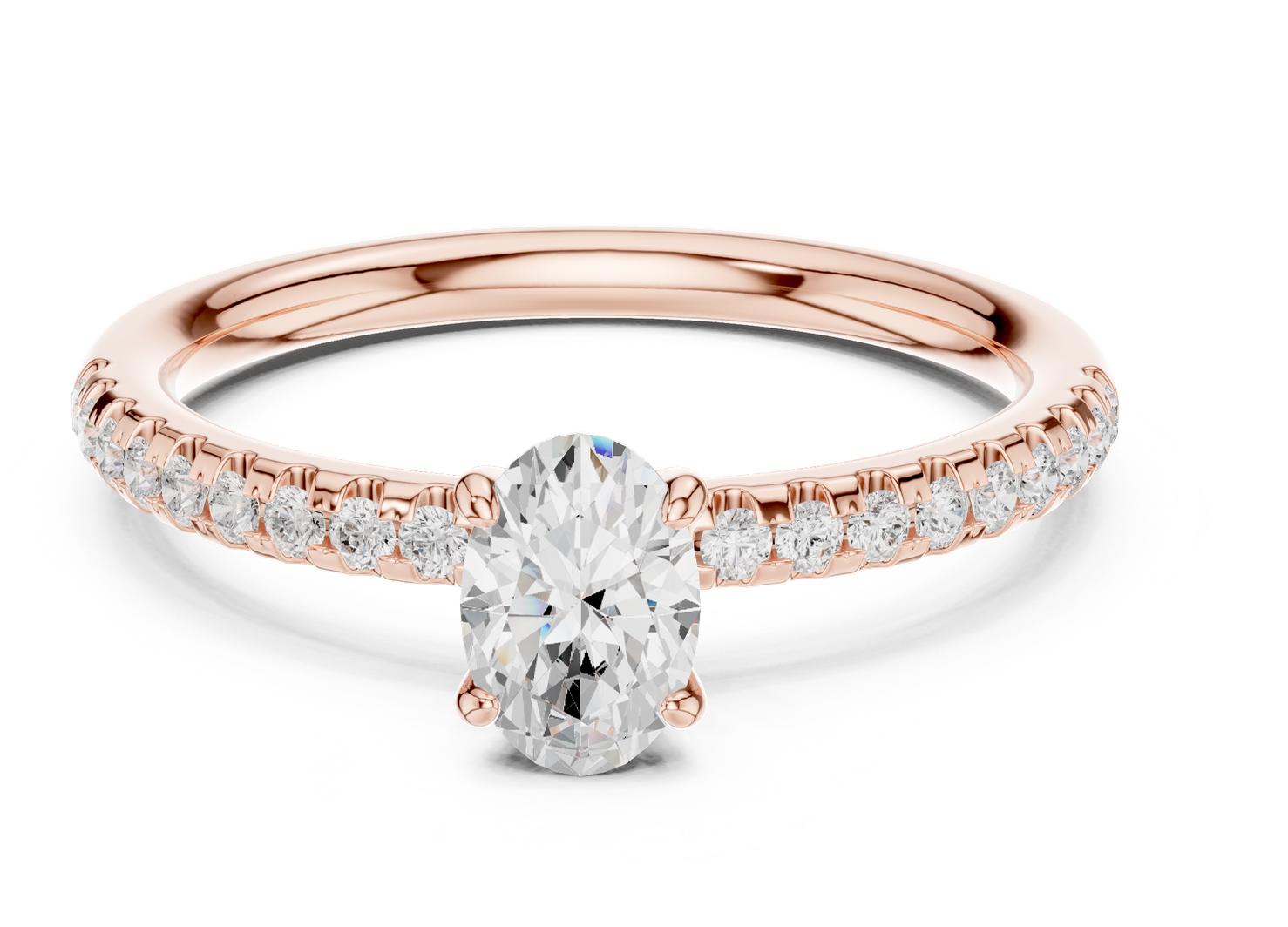 Rose Gold Diamond Engagement Ring