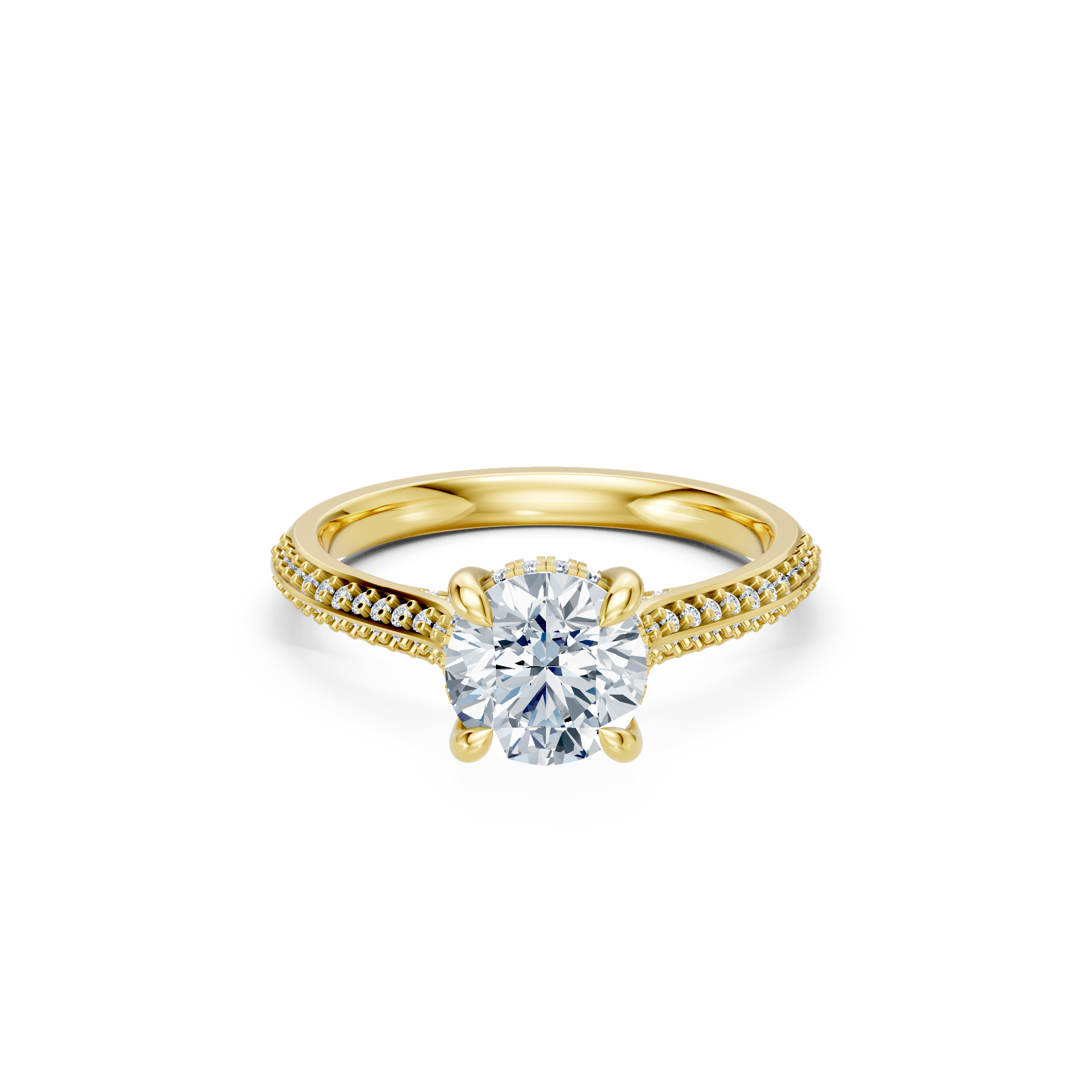Gold Diamond Engagement Ring