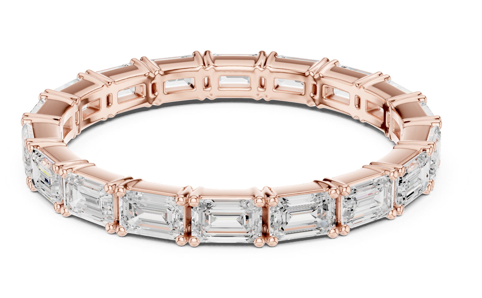 Emerald Cut Diamond Eternity ring