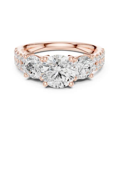 Rose Gold Diamond Trilogy Ring